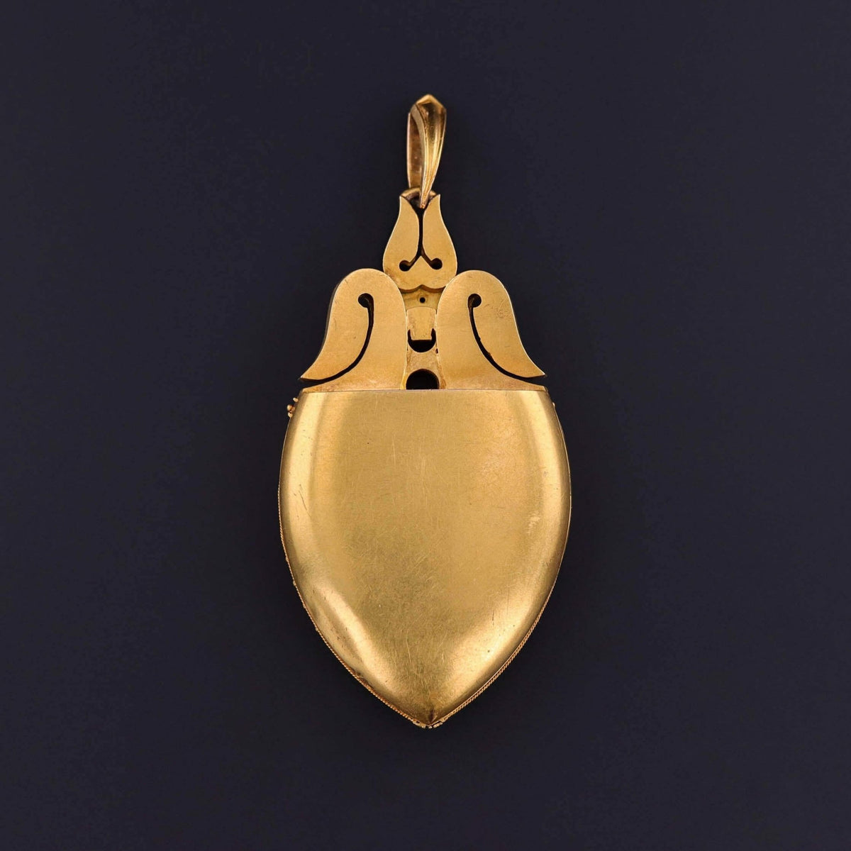 Antique Enamel and Diamond Locket of 18k Gold - Trademark Antiques