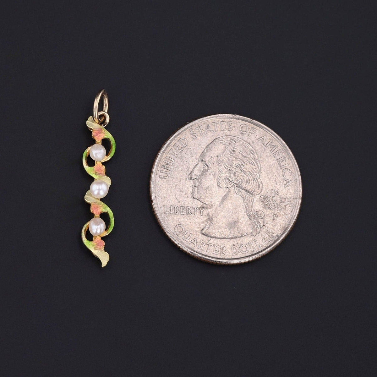 Antique Enamel and Pearl Conversion Pendant of 14k Gold - Trademark Antiques