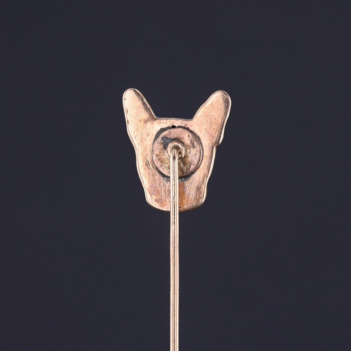 Antique Enamel Boston Terrier Stickpin of 14k Gold - Trademark Antiques
