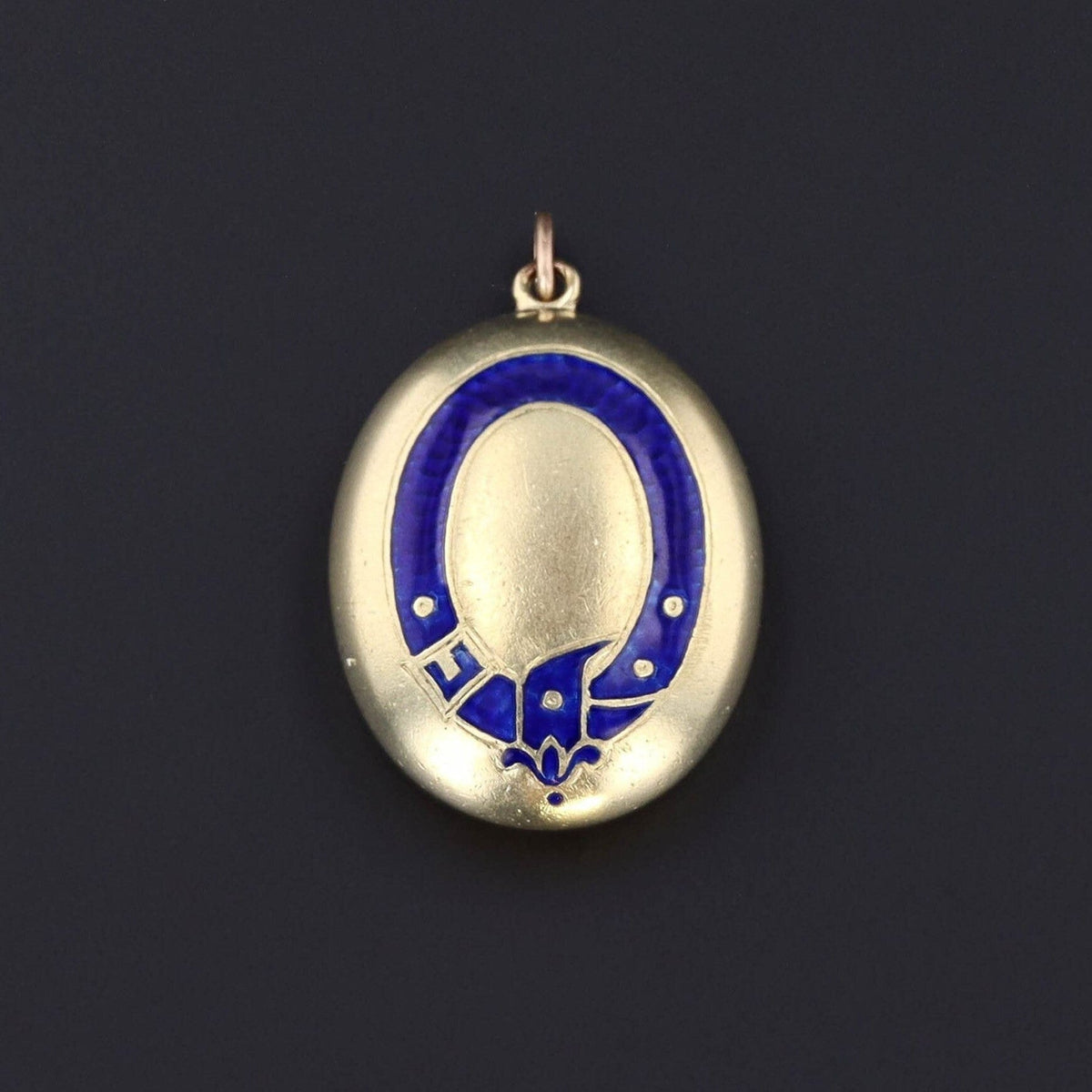 Antique Enamel Buckle Pendant of 14k Gold - Trademark Antiques