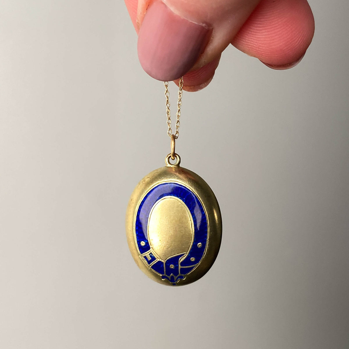 Antique Enamel Buckle Pendant of 14k Gold - Trademark Antiques
