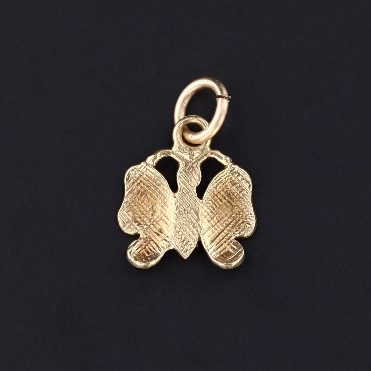 Antique Enamel Butterfly Charm of 14k Gold - Trademark Antiques