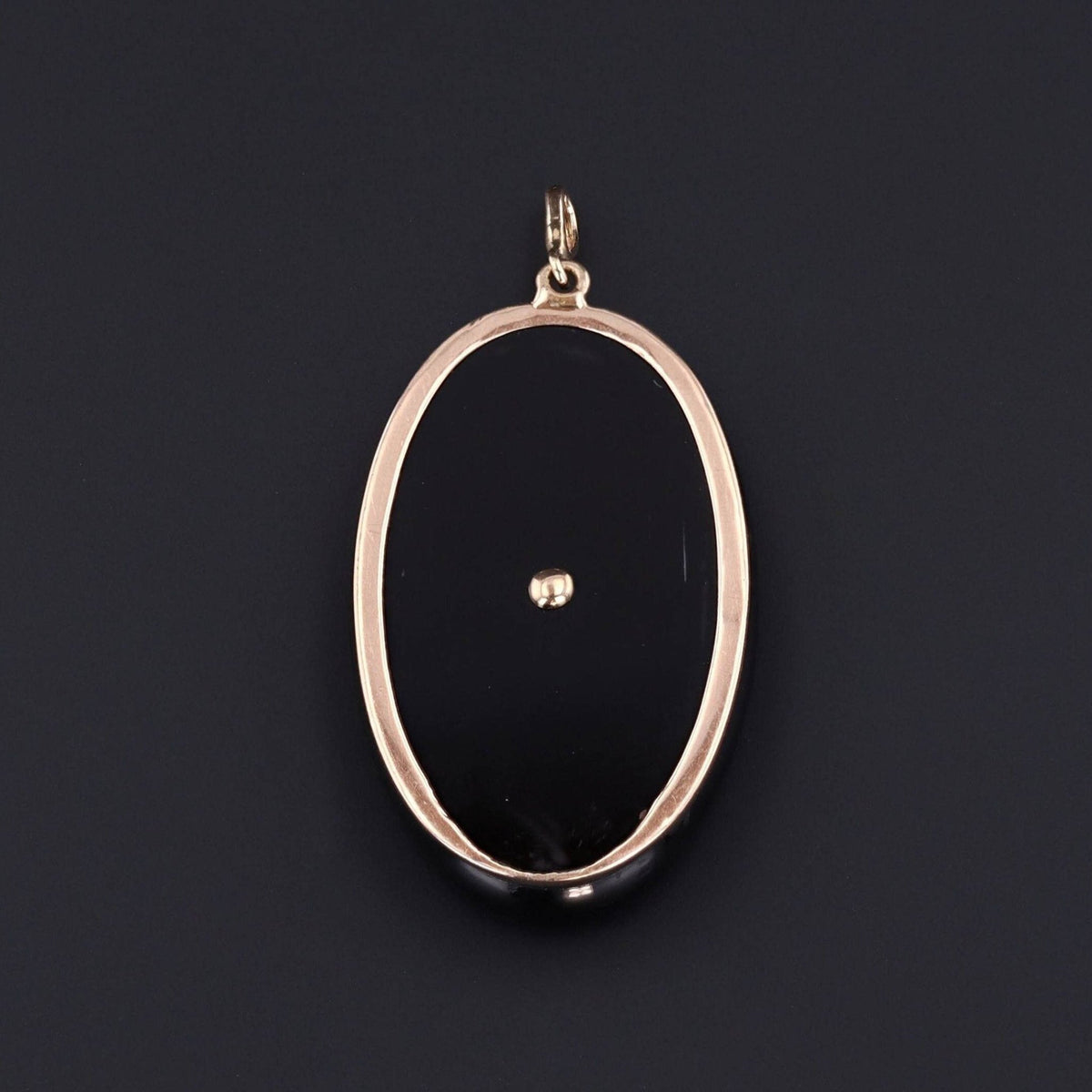 Antique Enamel Butterfly on Onyx Pendant of 14k Gold - Trademark Antiques