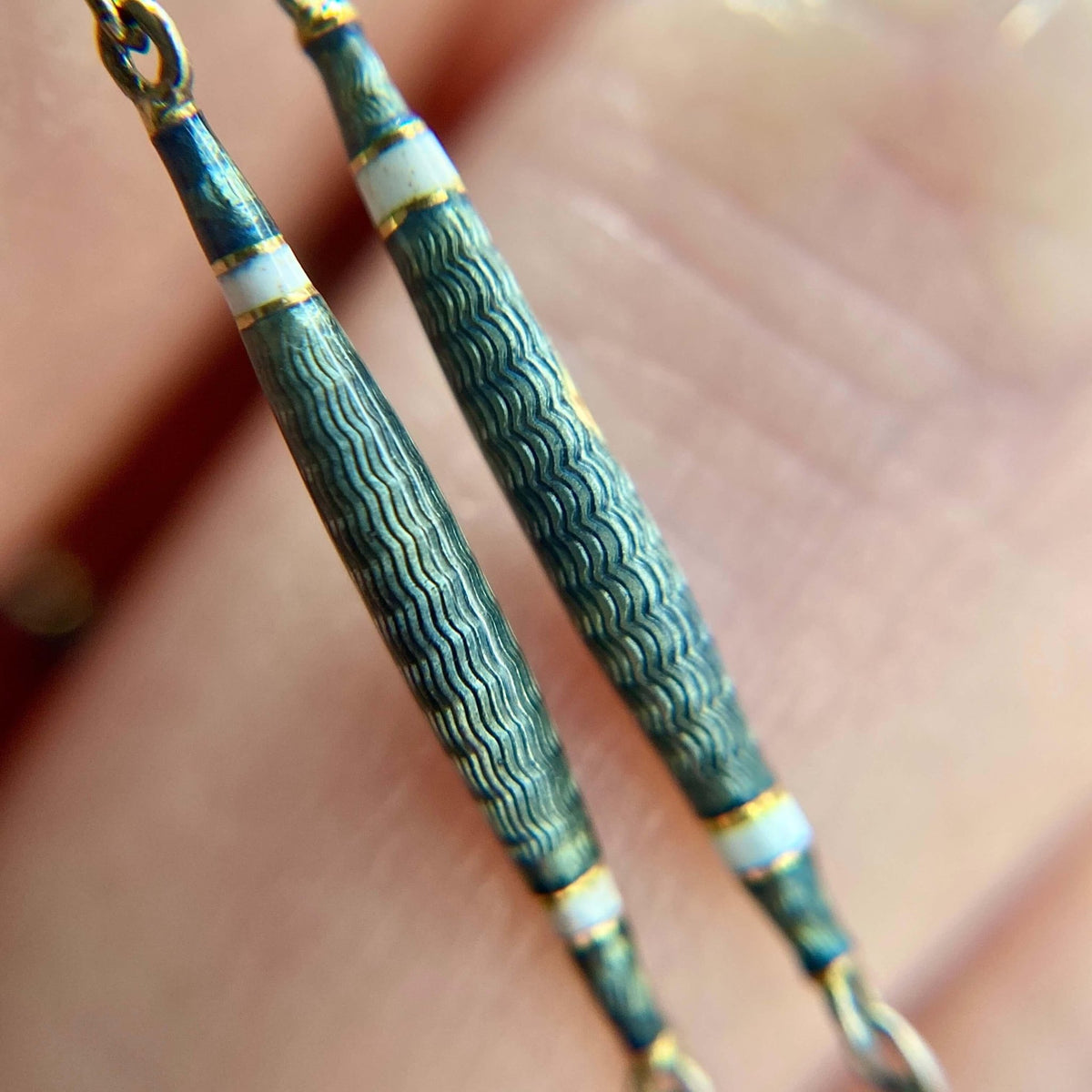 Antique Enamel Chain of Platinum - Trademark Antiques