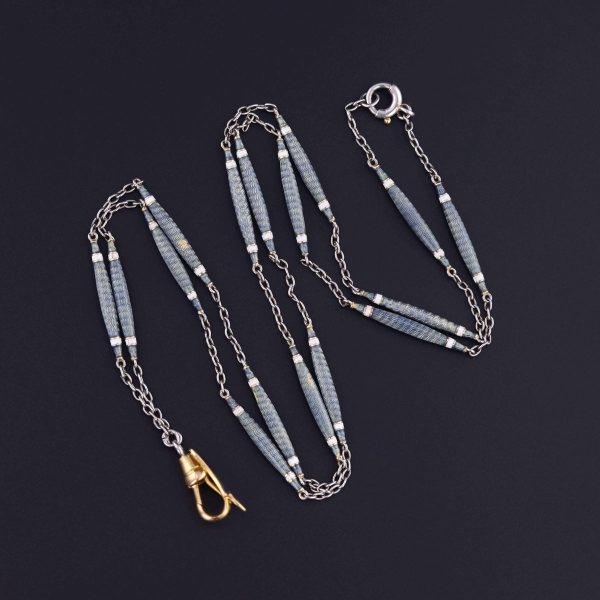 Antique Enamel Chain of Platinum - Trademark Antiques