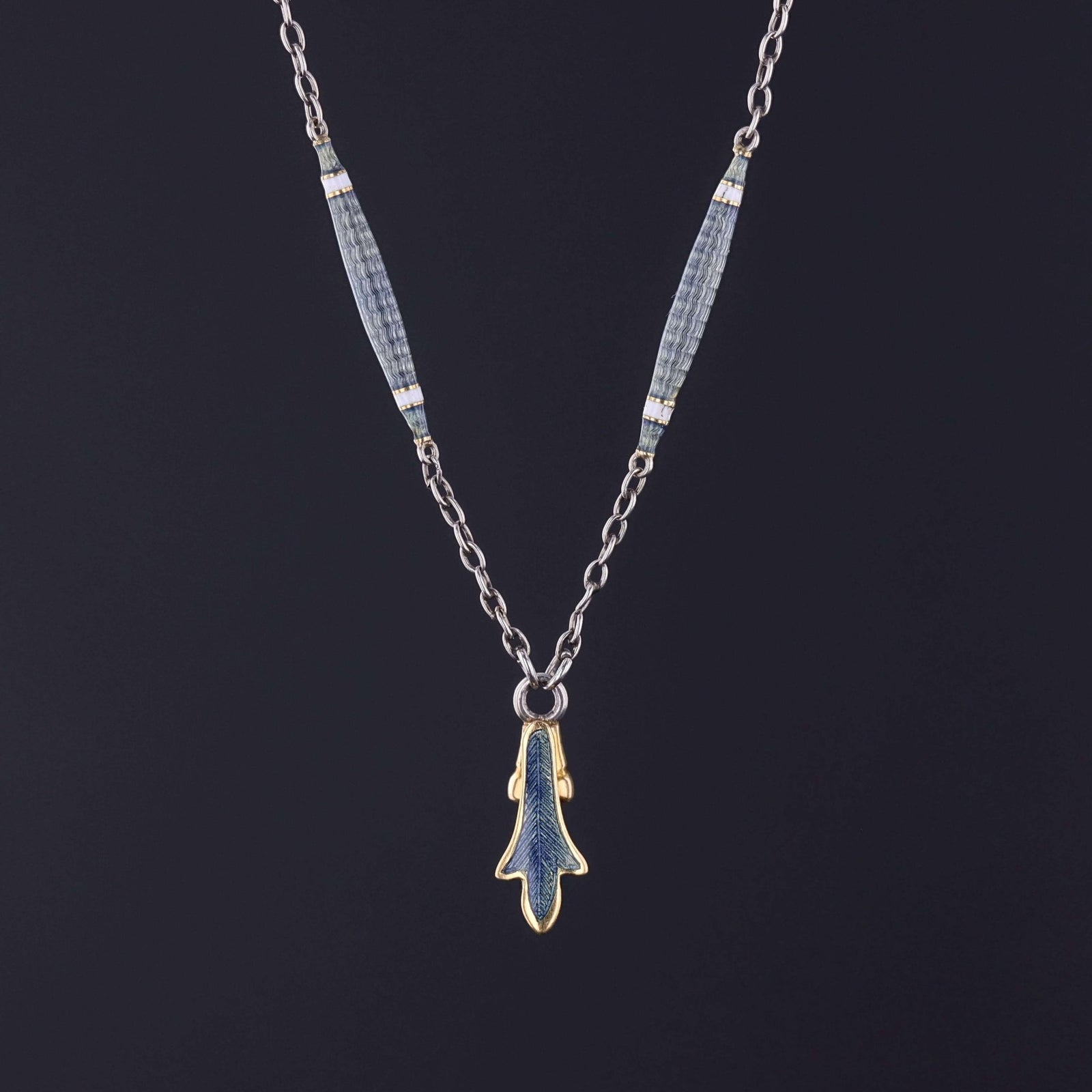 Antique Enamel Chain of Platinum - Trademark Antiques