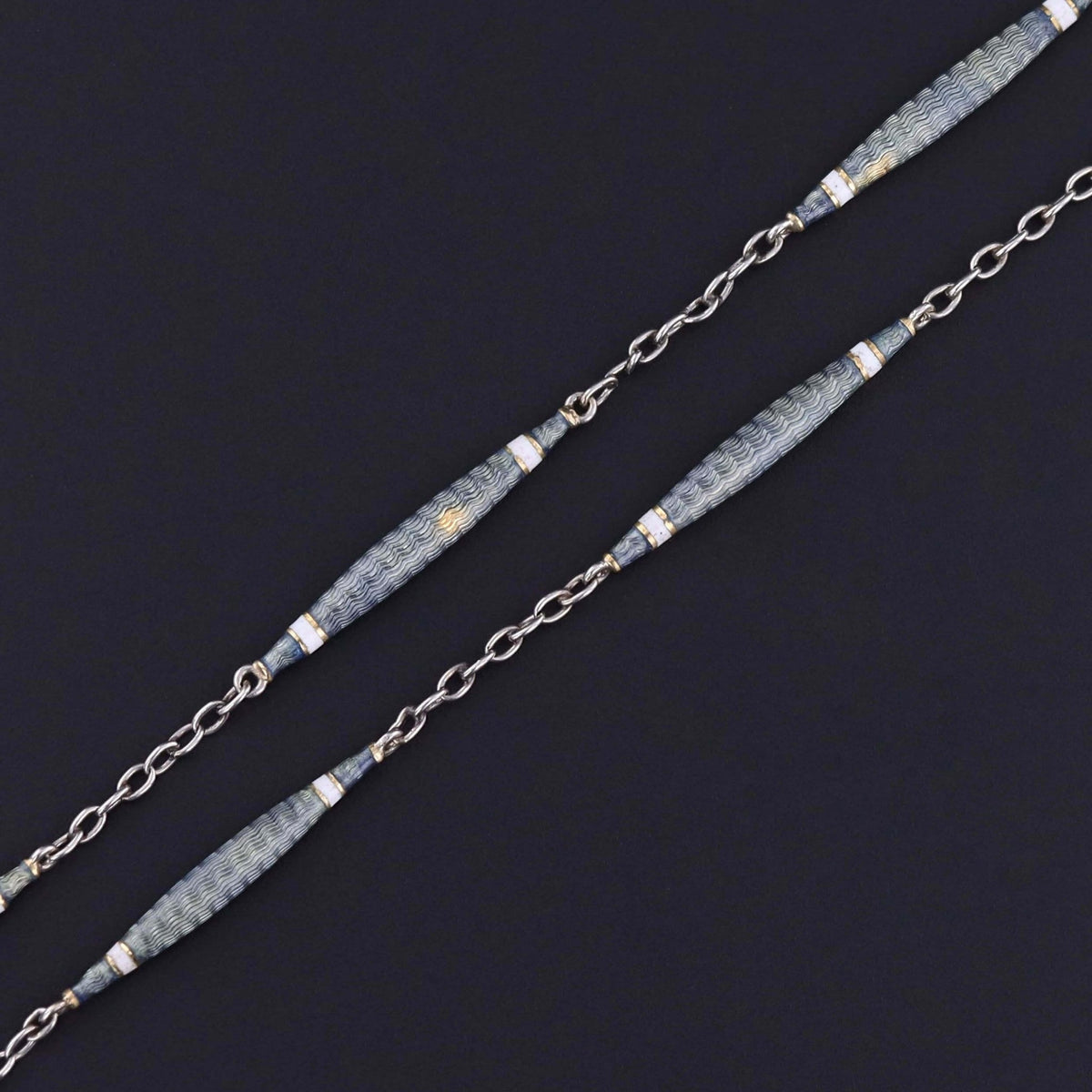 Antique Enamel Chain of Platinum - Trademark Antiques