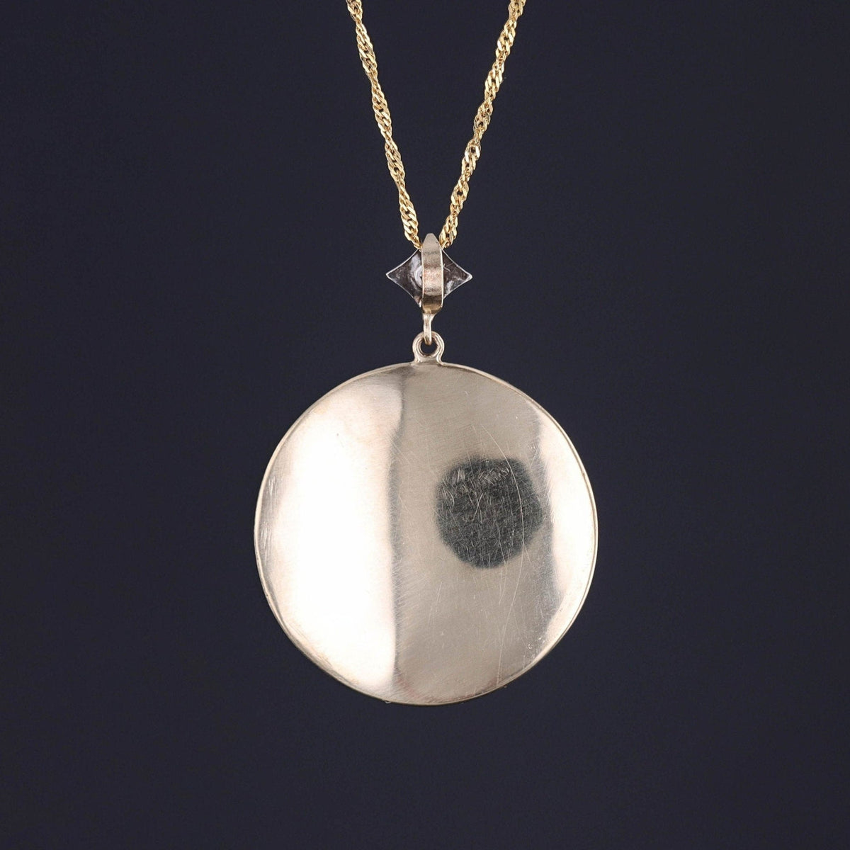 Antique Enamel Conversion Pendant of 14k Gold - Trademark Antiques