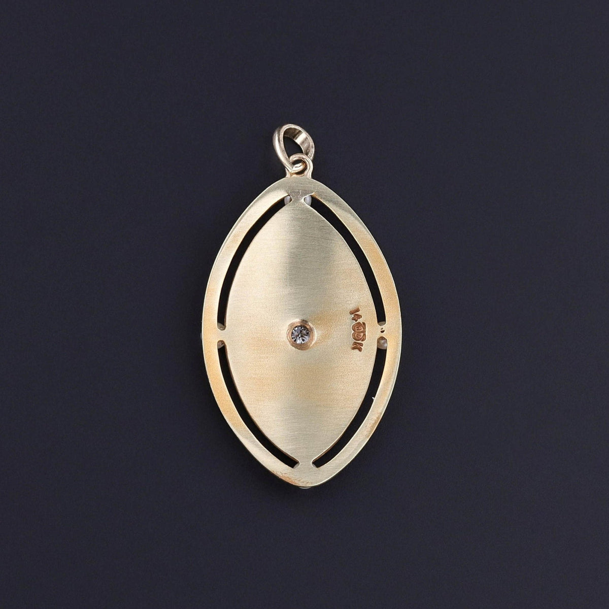 Antique Enamel Conversion Pendant of 14k Gold - Trademark Antiques