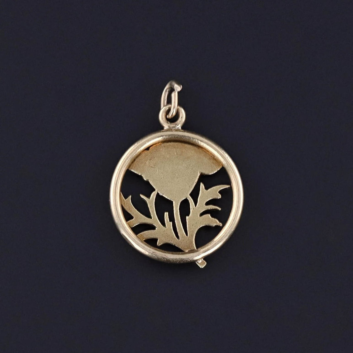 Antique Enamel Flower Charm of 14k Gold - Trademark Antiques
