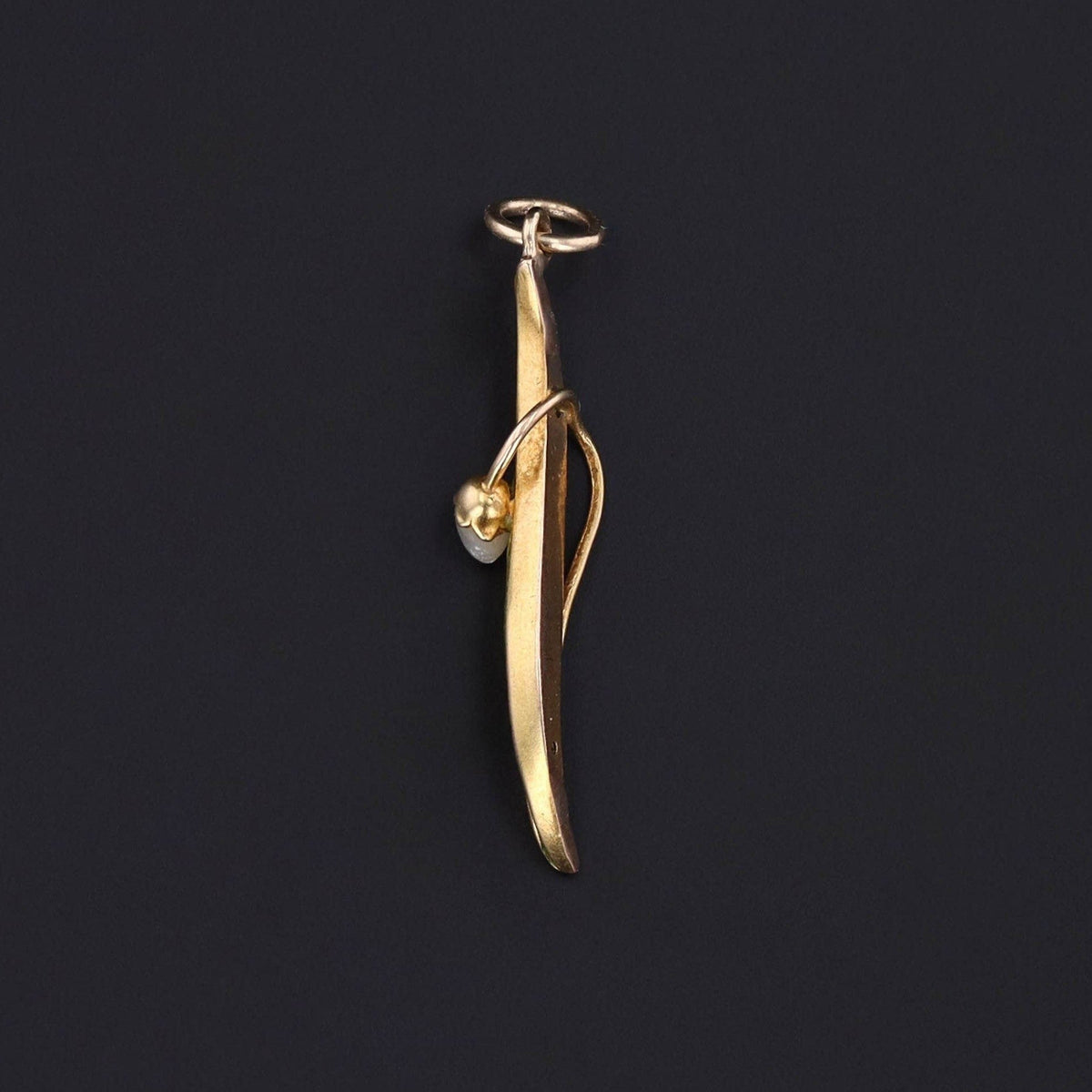 Antique Enamel Lily of the Valley Conversion Pendant of 10k Gold - Trademark Antiques