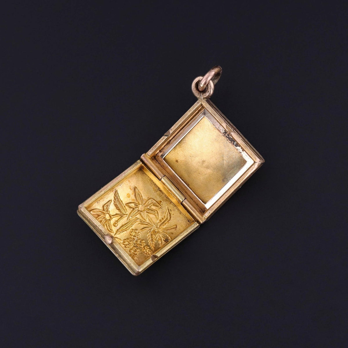 Antique Enamel Locket of 12k Gold - Trademark Antiques