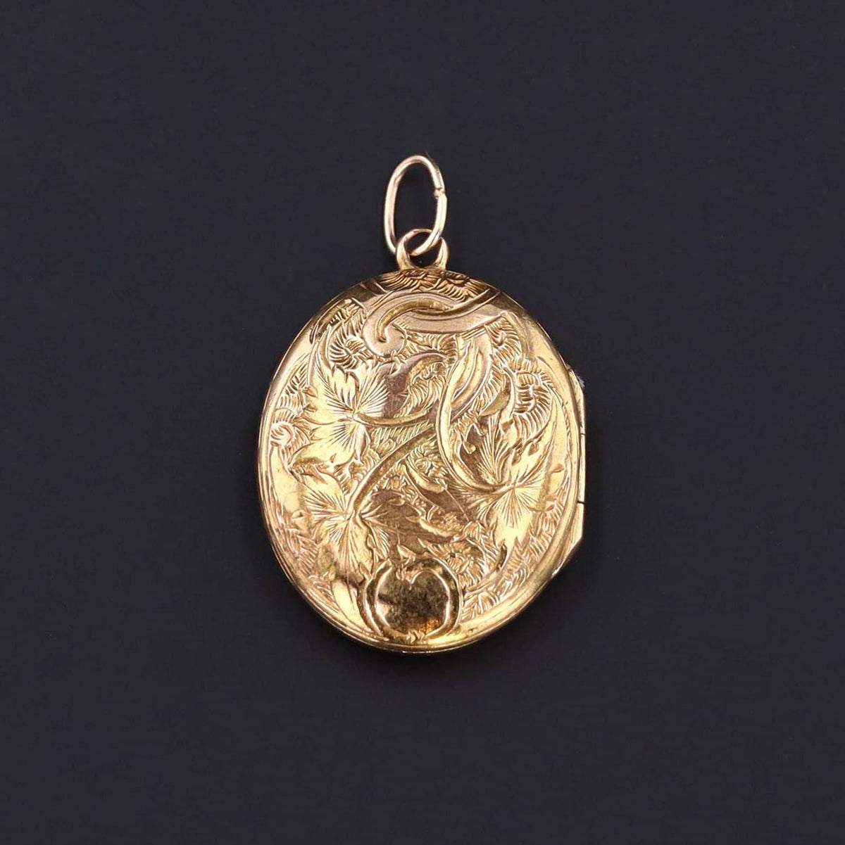 Antique Enamel Locket of 14k Gold - Trademark Antiques