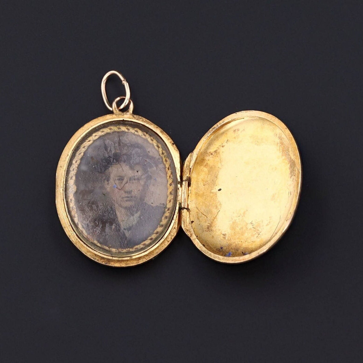 Antique Enamel Locket of 14k Gold - Trademark Antiques
