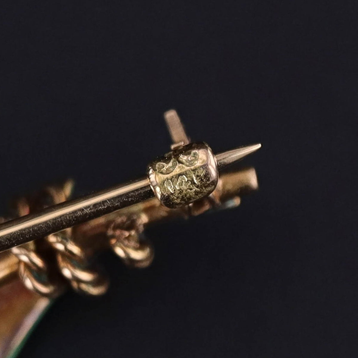 Antique Enamel Pansy Brooch of 14k Gold by Krementz and Co. - Trademark Antiques