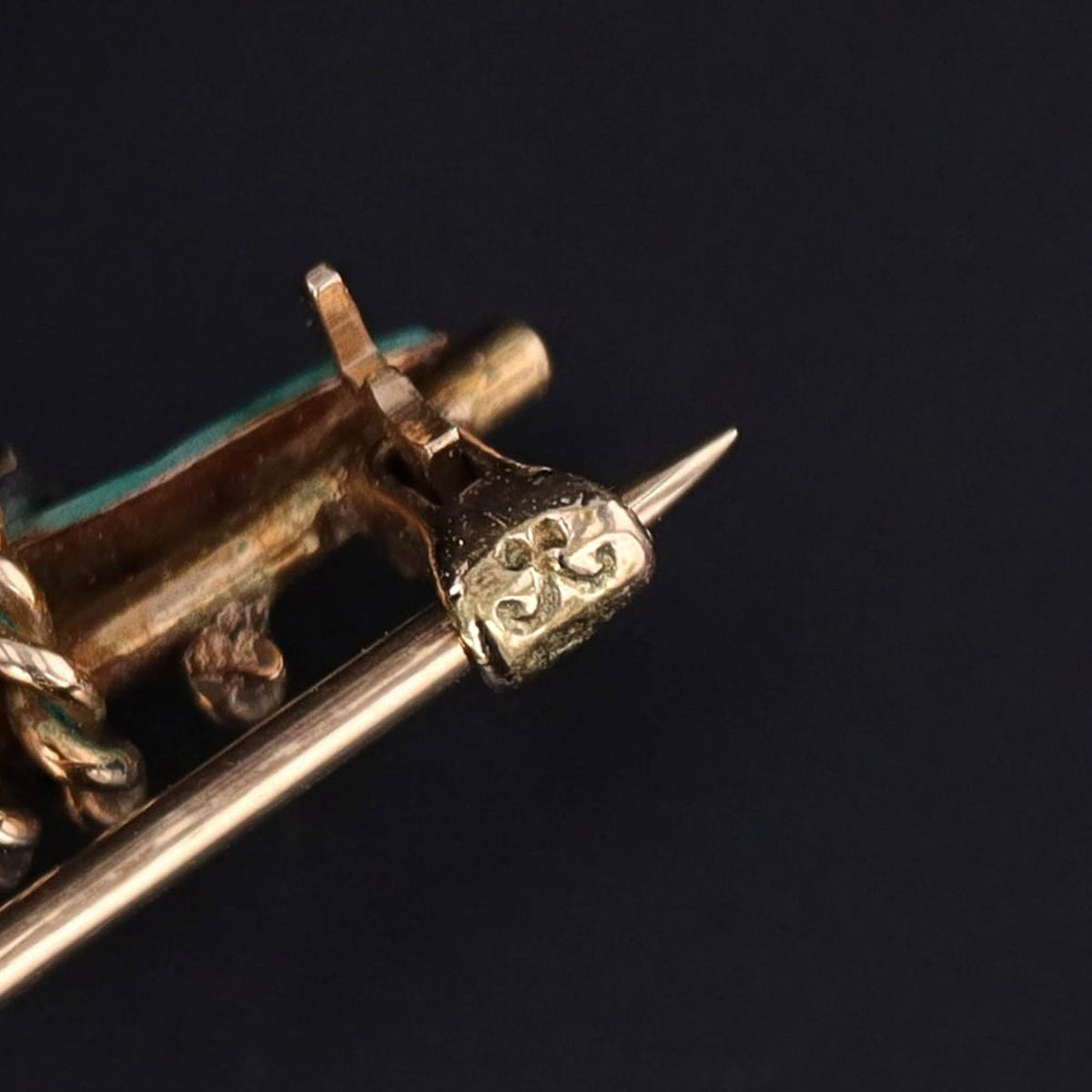 Antique Enamel Pansy Brooch of 14k Gold by Krementz and Co. - Trademark Antiques