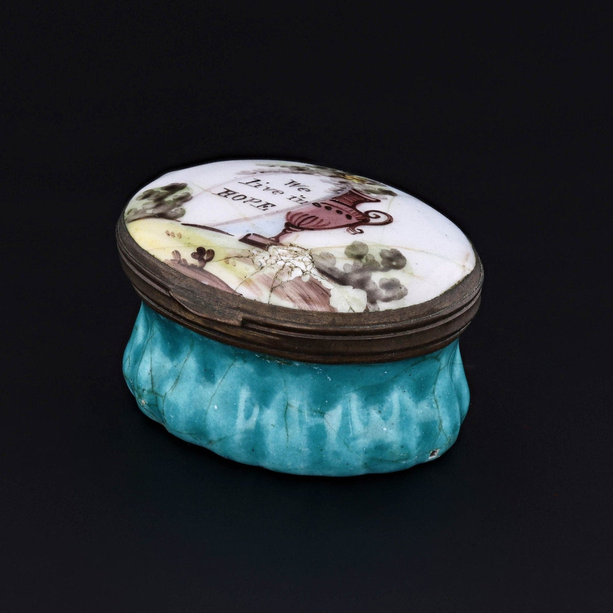 Antique Enamel Patch Box - Trademark Antiques