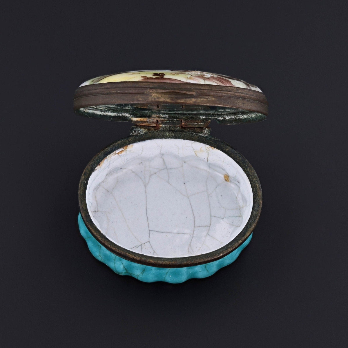 Antique Enamel Patch Box - Trademark Antiques