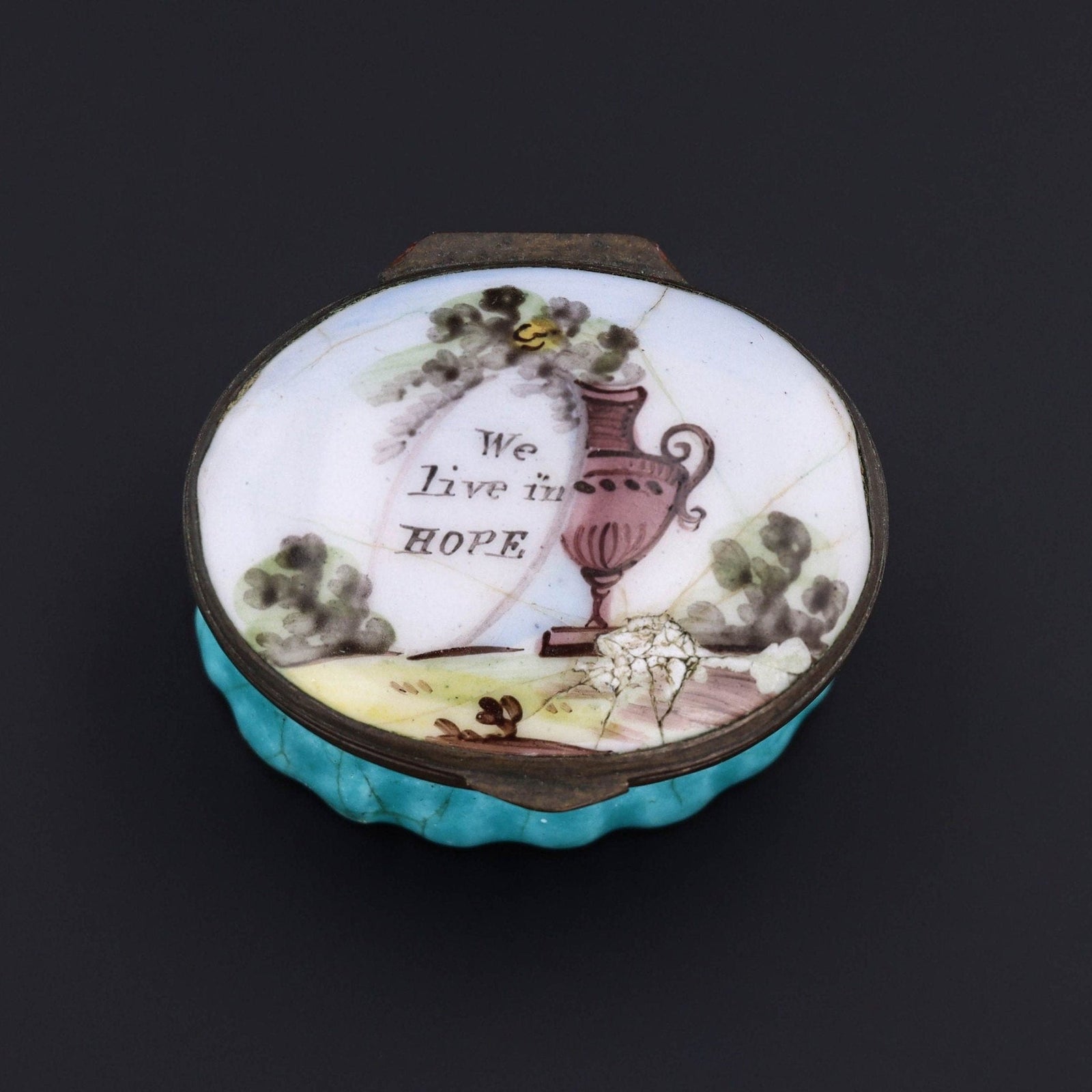 Antique Enamel Patch Box - Trademark Antiques