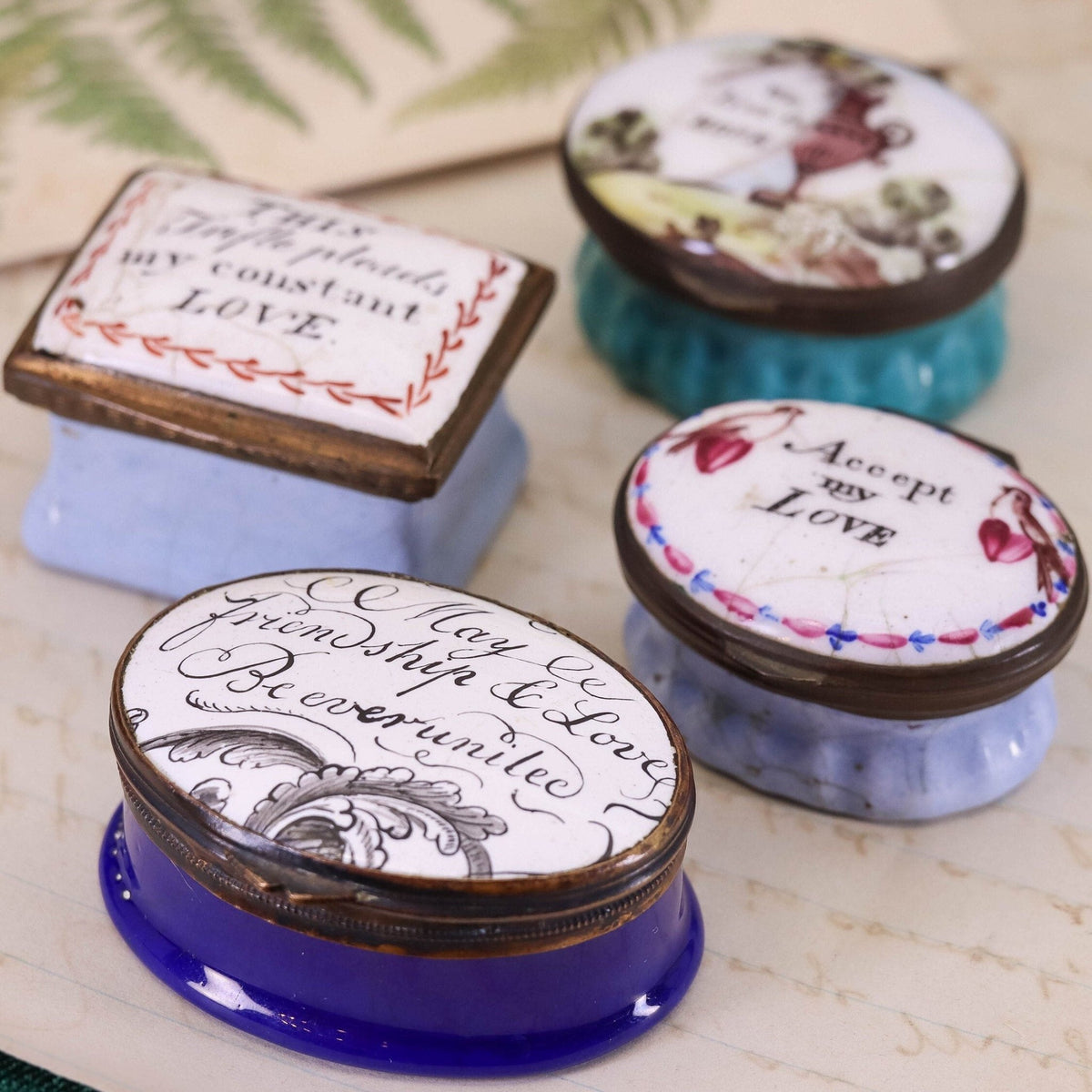 Antique Enamel Patch Box - Trademark Antiques