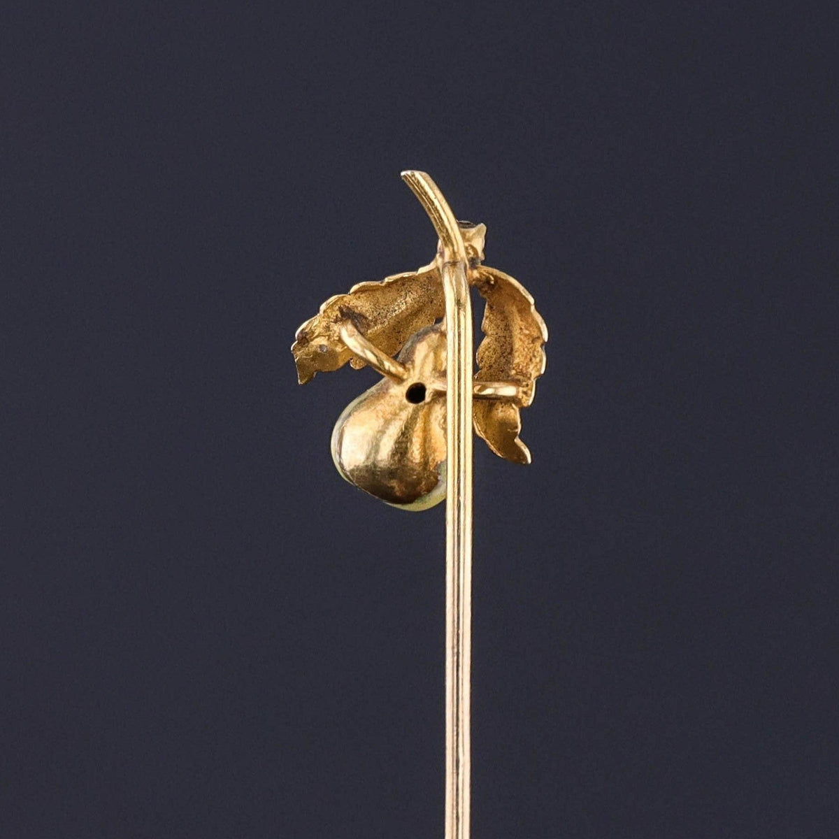 Antique Enamel Pear Stickpin of 14k Gold - Trademark Antiques