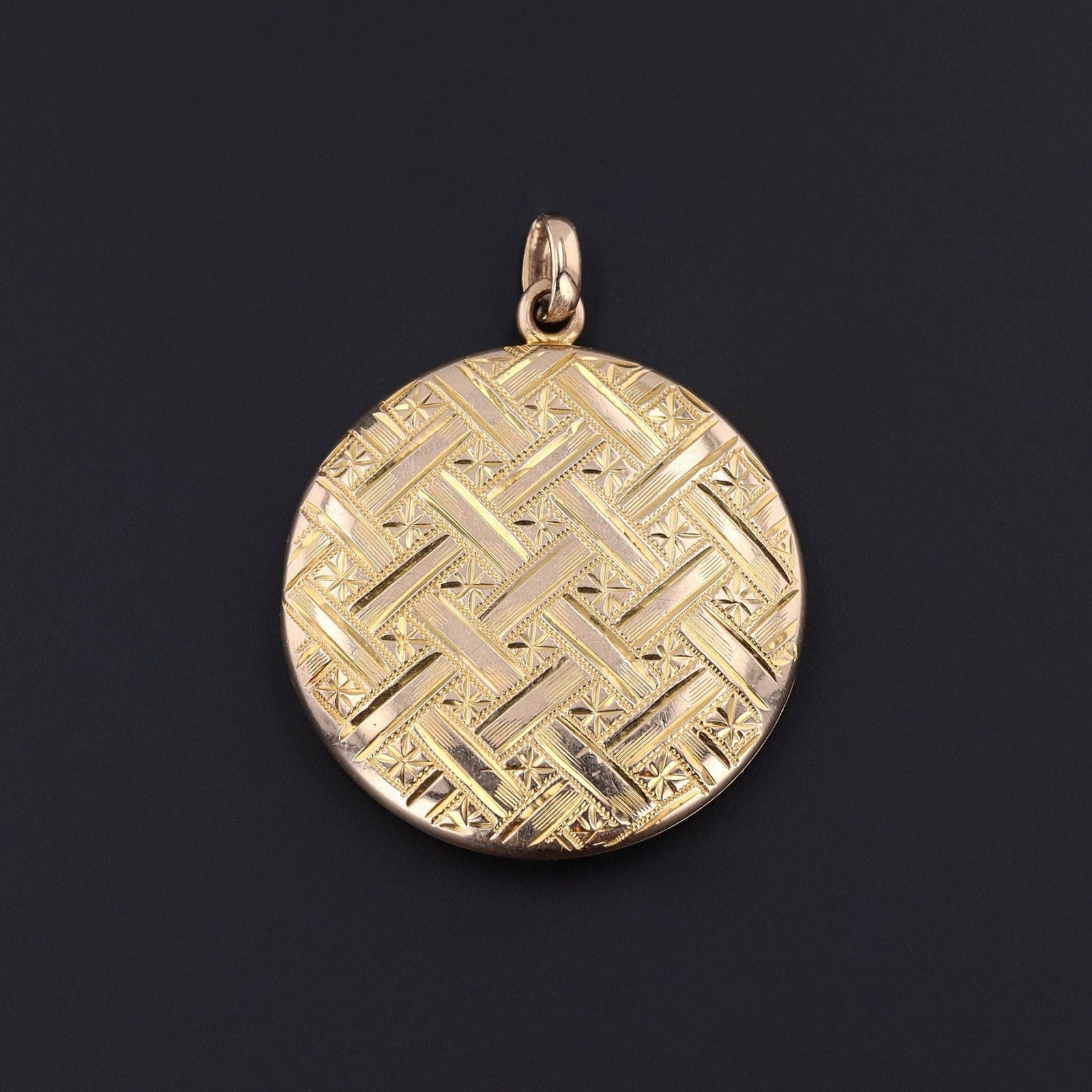 Antique Estate Locket of 10k Gold with Initials LJB - Trademark Antiques