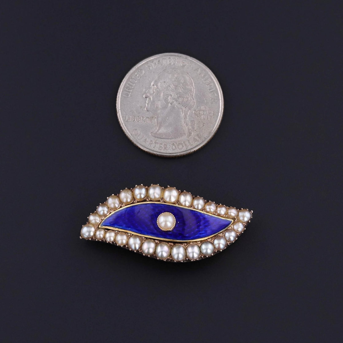 Antique Evil Eye Brooch of 18k Gold - Trademark Antiques