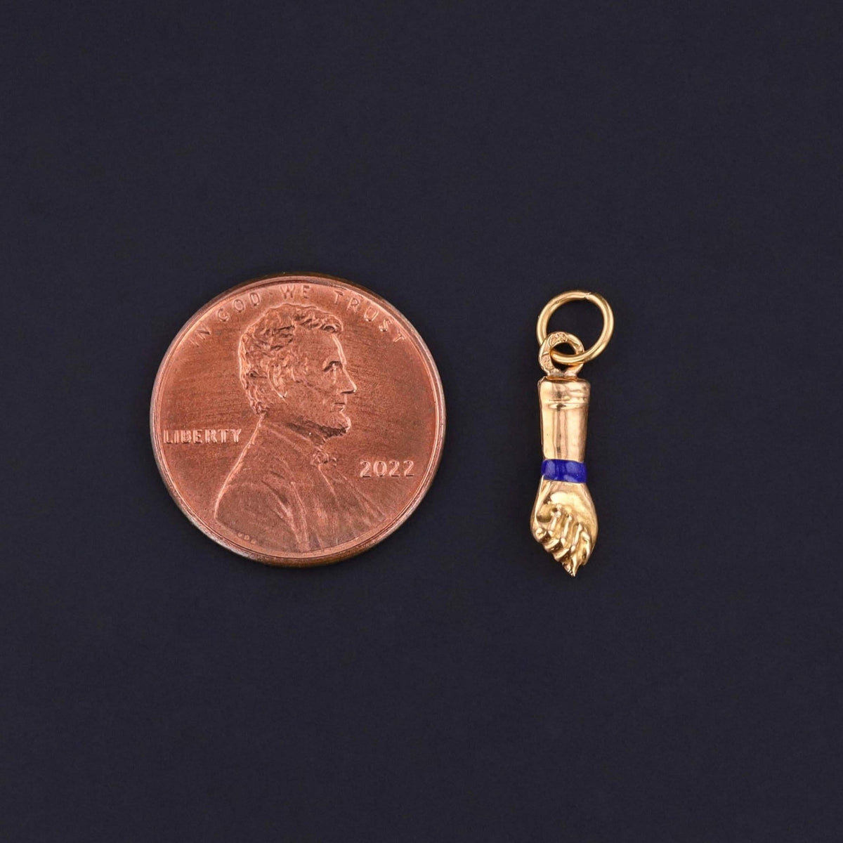 Antique Figa Hand Charm of 19.2K Gold - Trademark Antiques