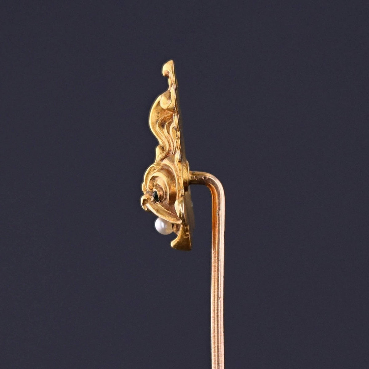 Antique Fish Stickpin of 10k Gold - Trademark Antiques