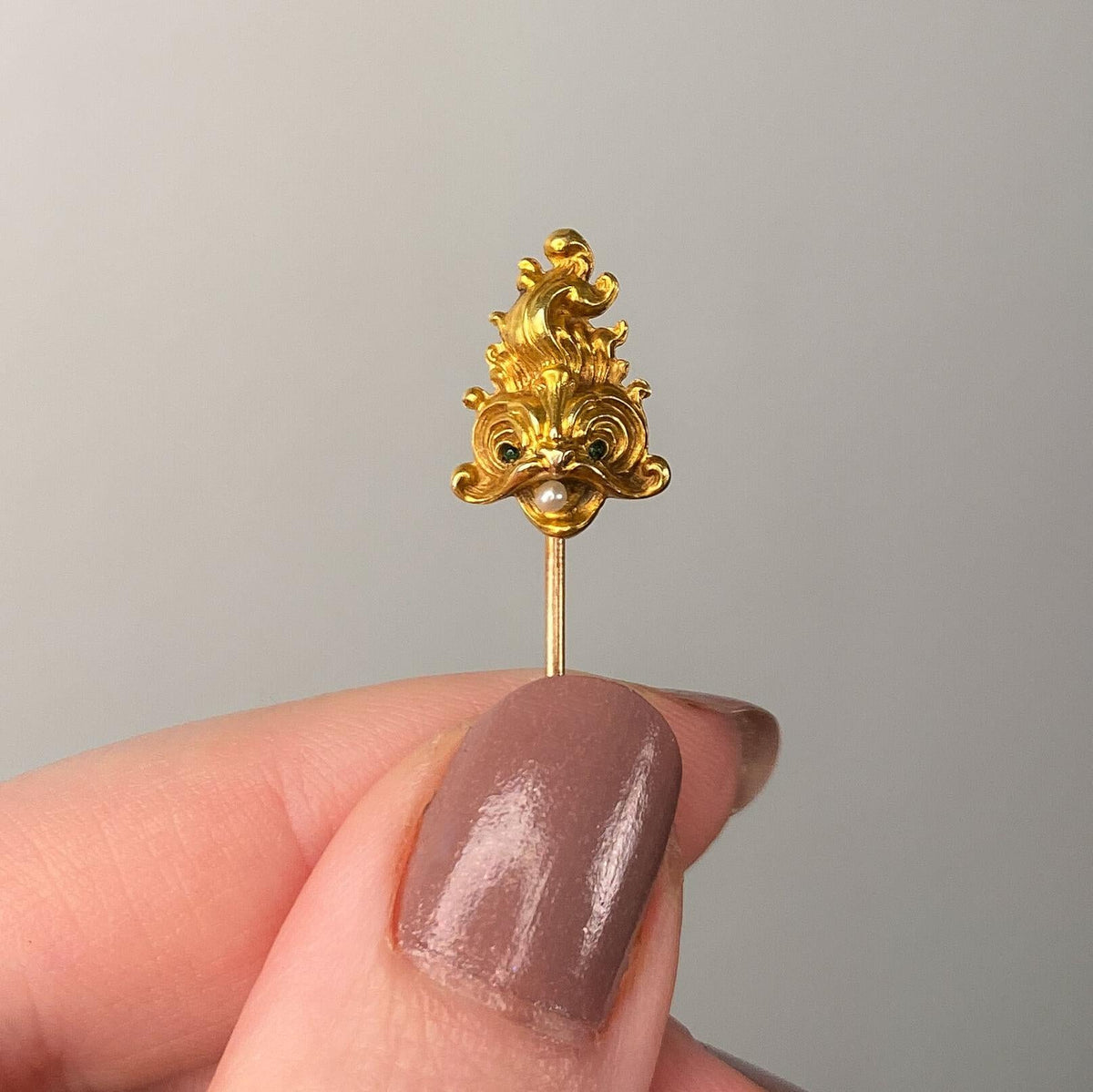 Antique Fish Stickpin of 10k Gold - Trademark Antiques