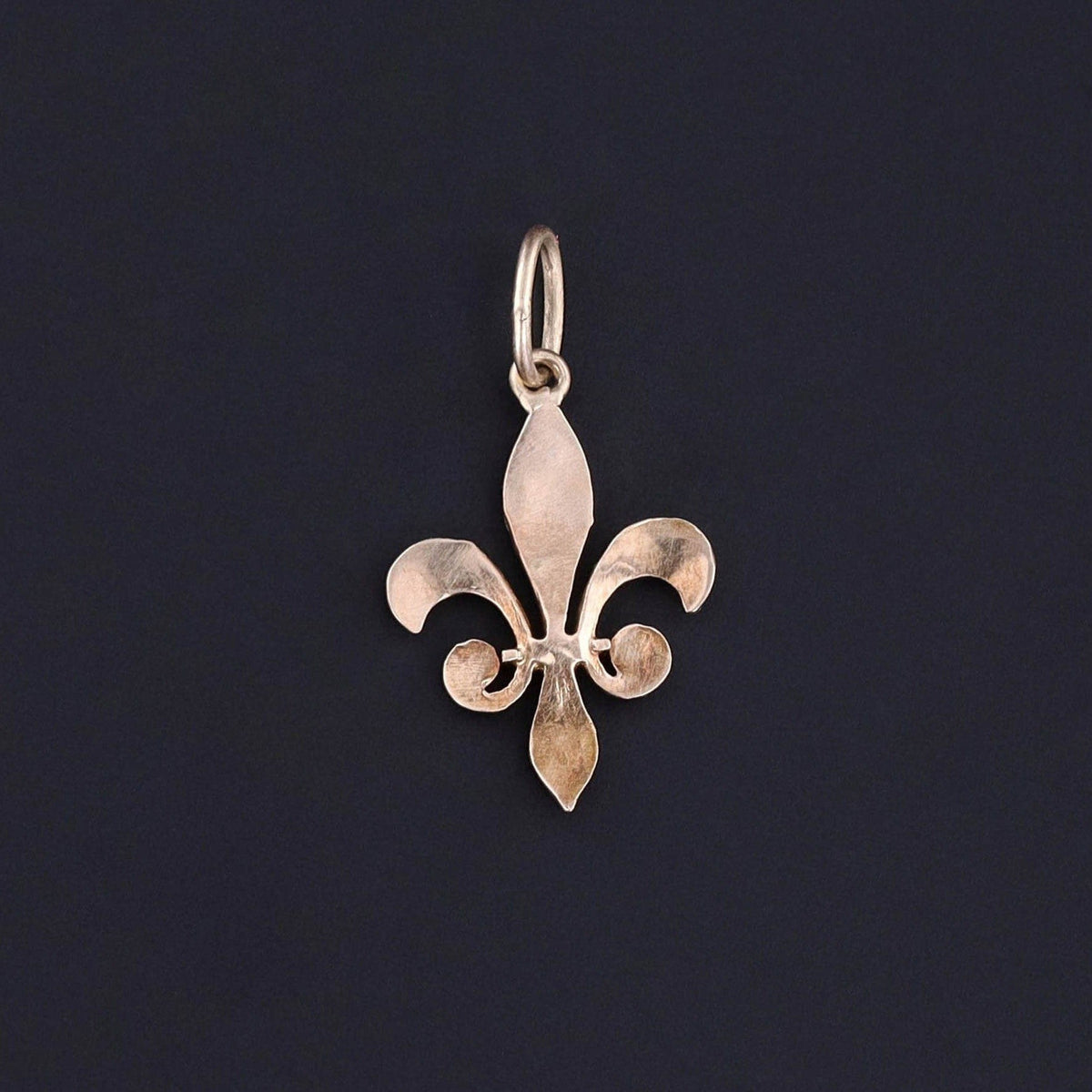 Antique Fleur de Lis Conversion Charm of 9ct Gold - Trademark Antiques