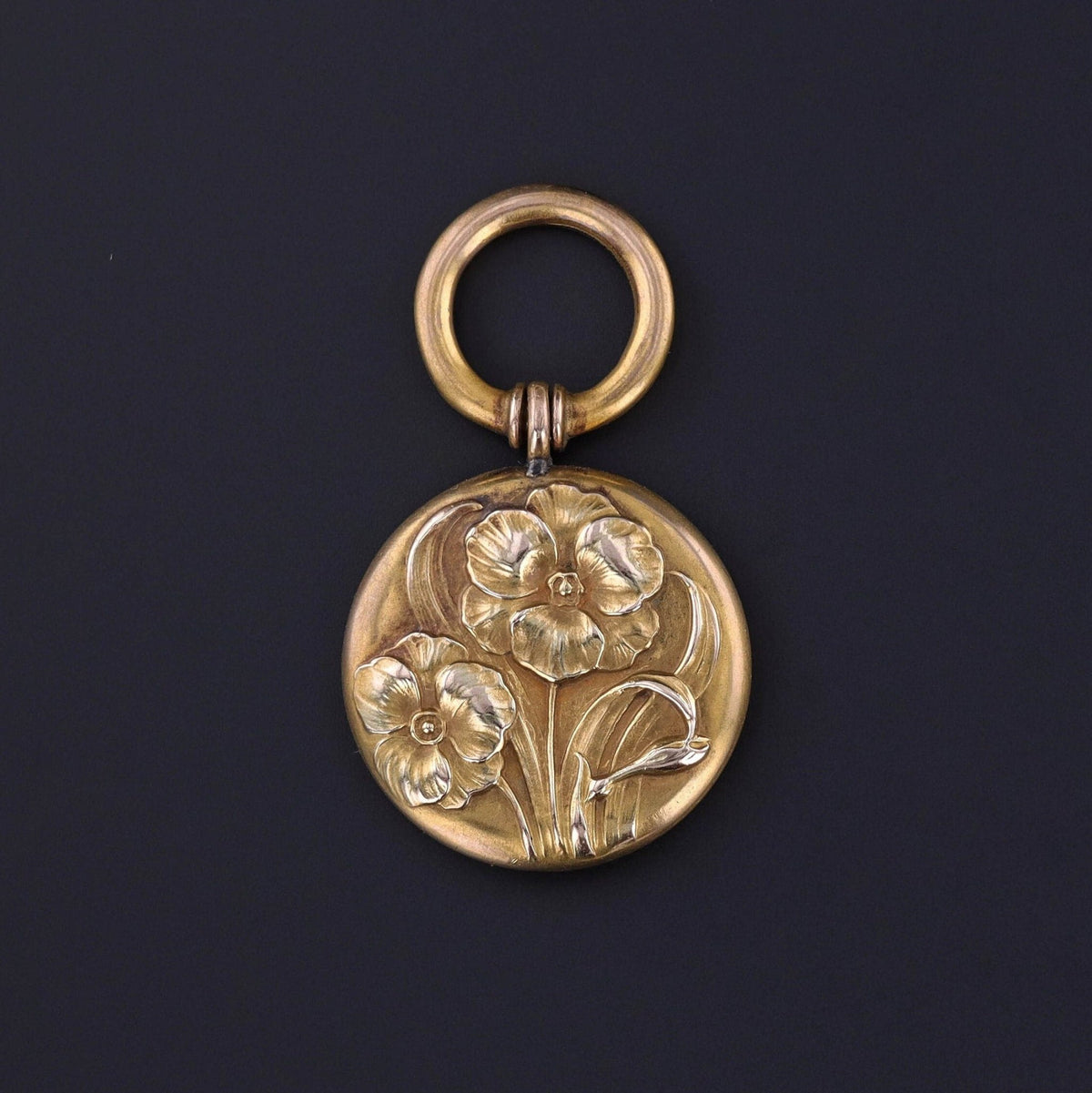 Antique Floral Pendant of 10k Gold - Trademark Antiques