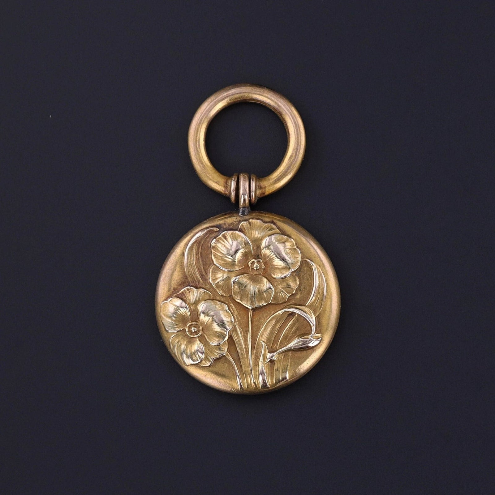 Antique Floral Pendant of 10k Gold - Trademark Antiques