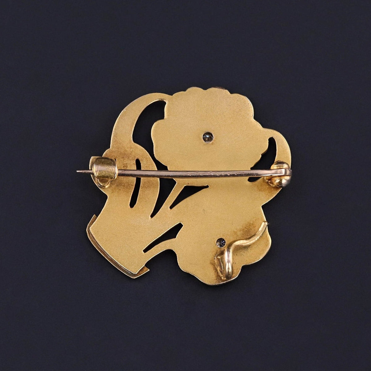 Antique Flower Basket Brooch of 10k Gold - Trademark Antiques