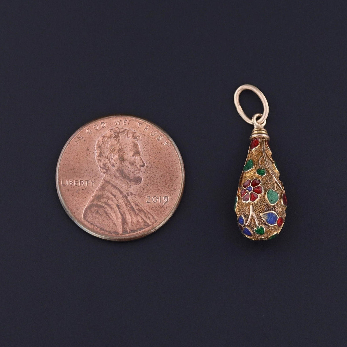 Antique Flower Conversion Charm of 14k Gold - Trademark Antiques