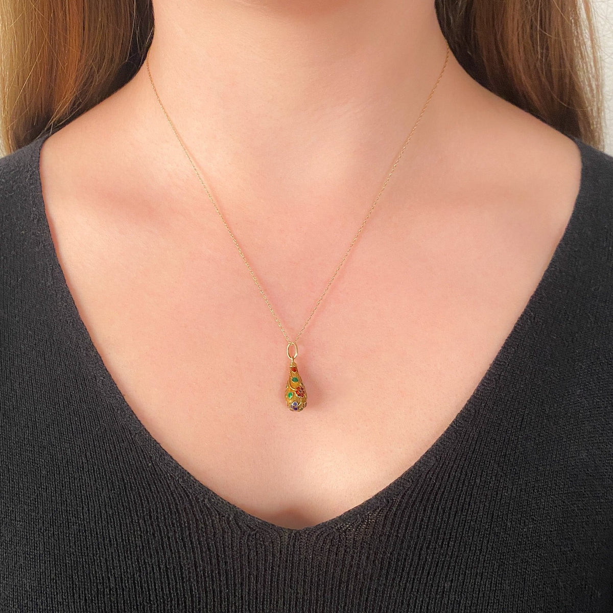 Antique Flower Conversion Charm of 14k Gold - Trademark Antiques