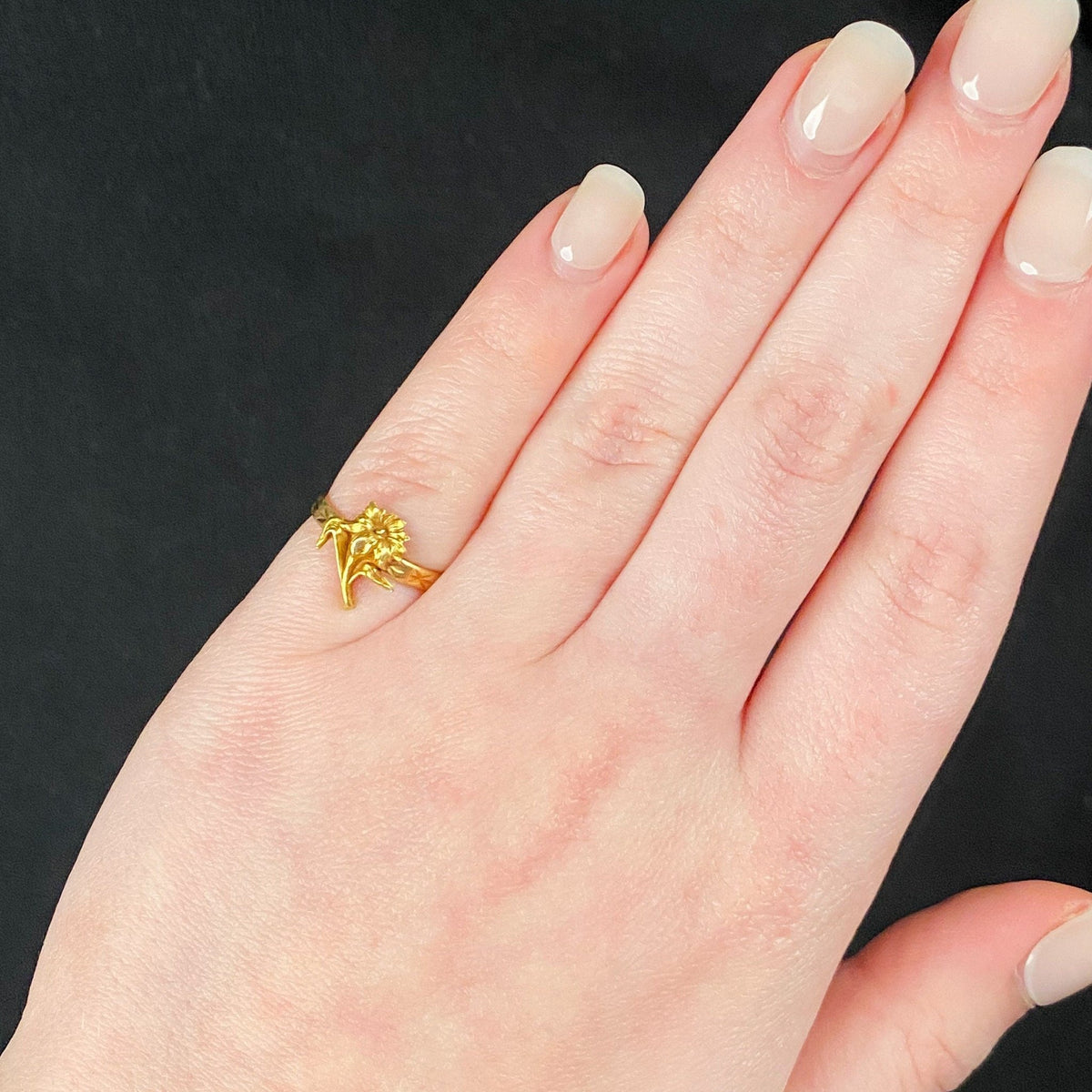 Antique Flower Conversion Ring of 10k &amp; 18k Gold - Trademark Antiques