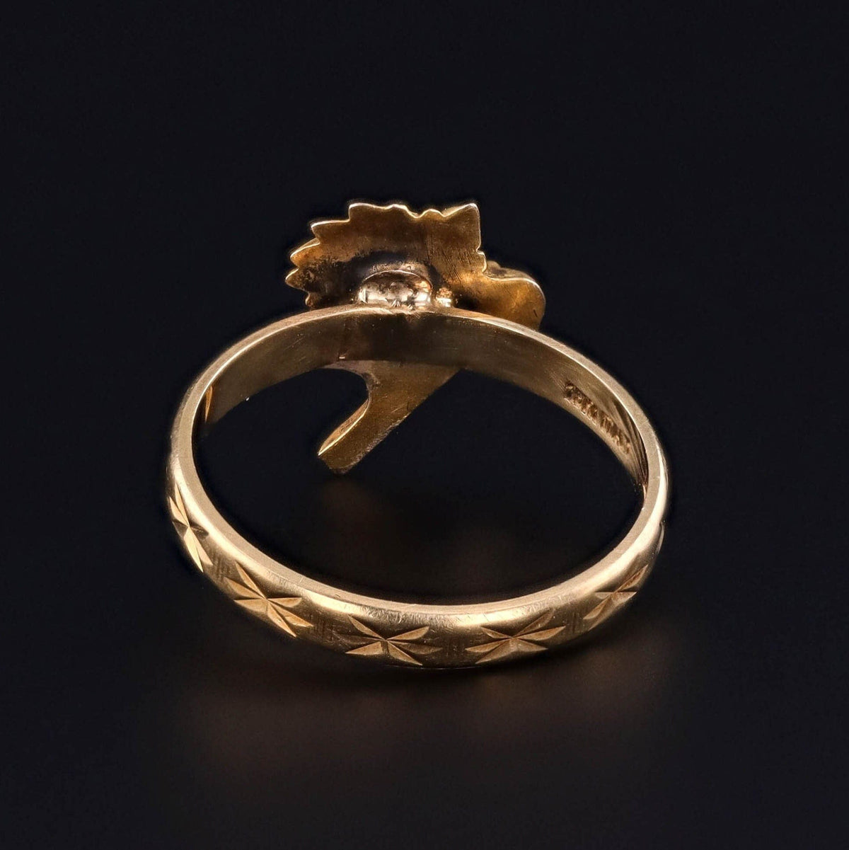 Antique Flower Conversion Ring of 10k &amp; 18k Gold - Trademark Antiques