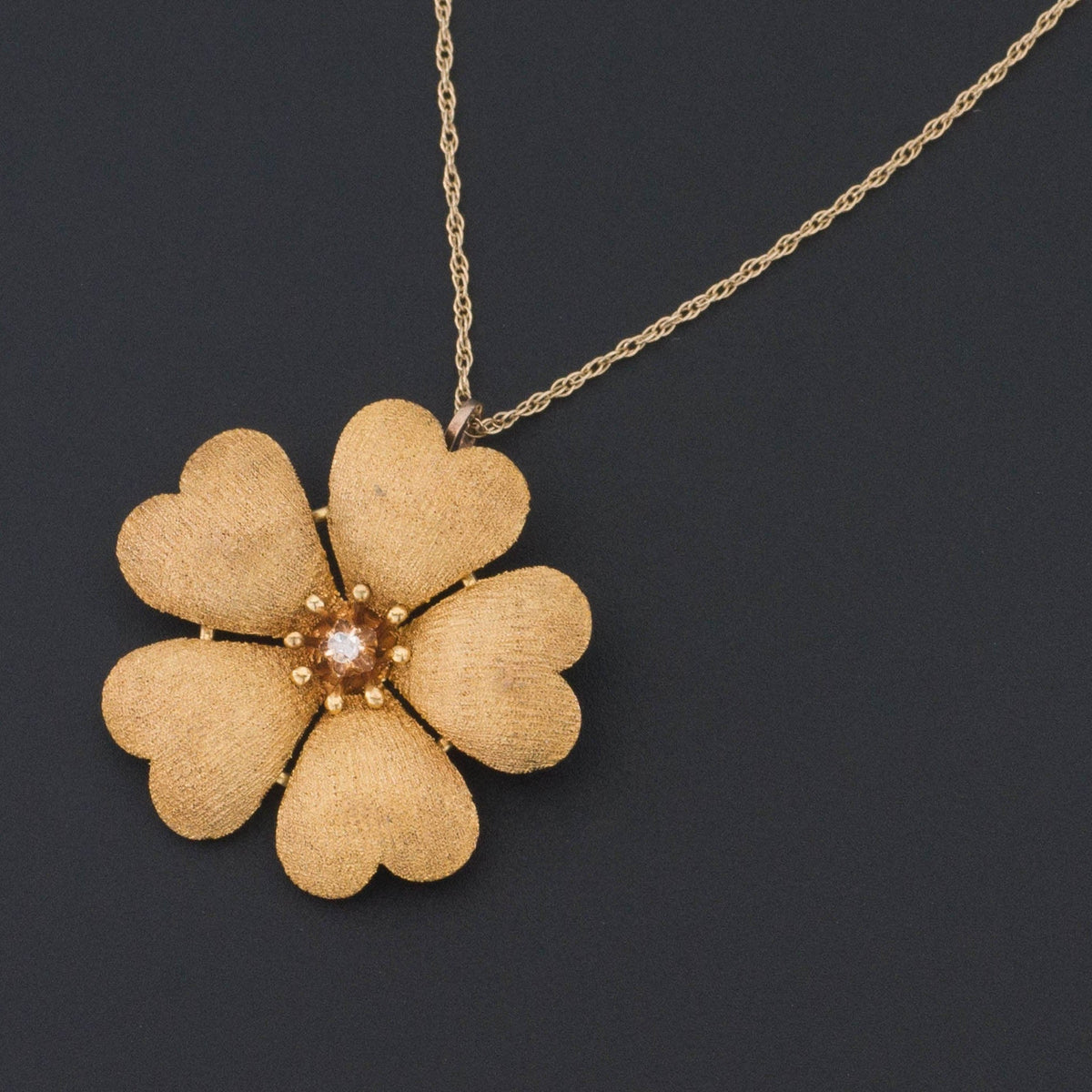 Antique Flower Pendant of 14k Gold - Trademark Antiques
