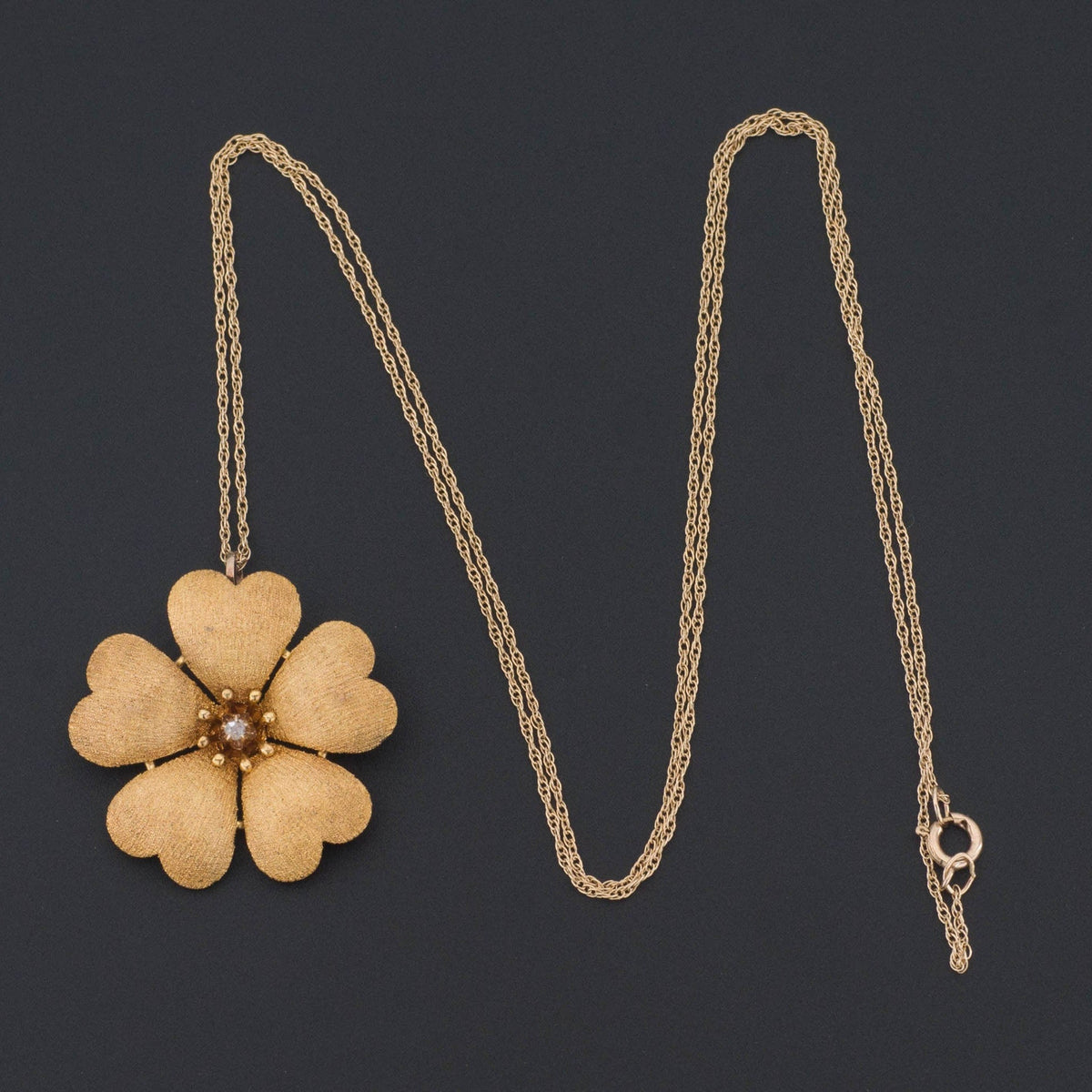 Antique Flower Pendant of 14k Gold - Trademark Antiques