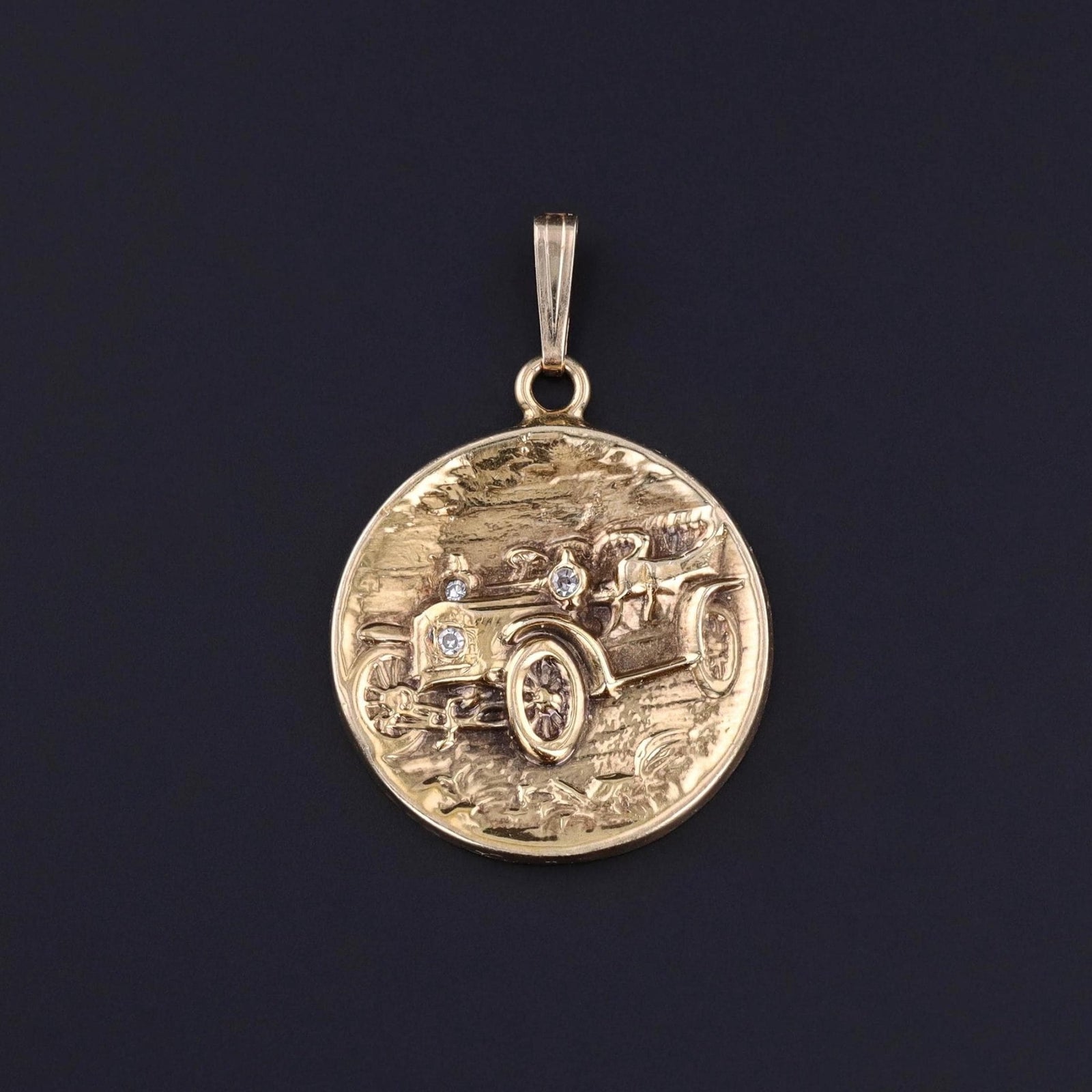 Antique Ford Model B Car Pendant of 14k Gold - Trademark Antiques