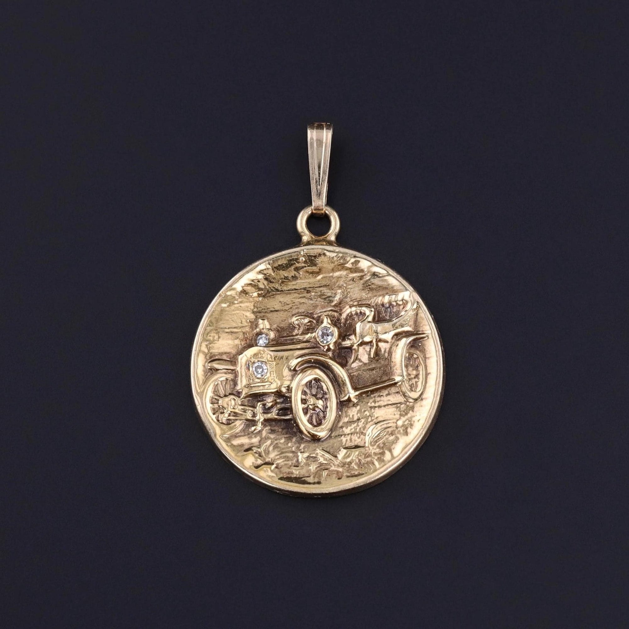 Antique Ford Model B Car Pendant of 14k Gold - Trademark Antiques