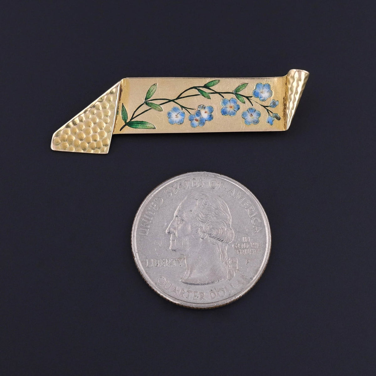 Antique Forget - me - not Brooch of 14k Gold - Trademark Antiques
