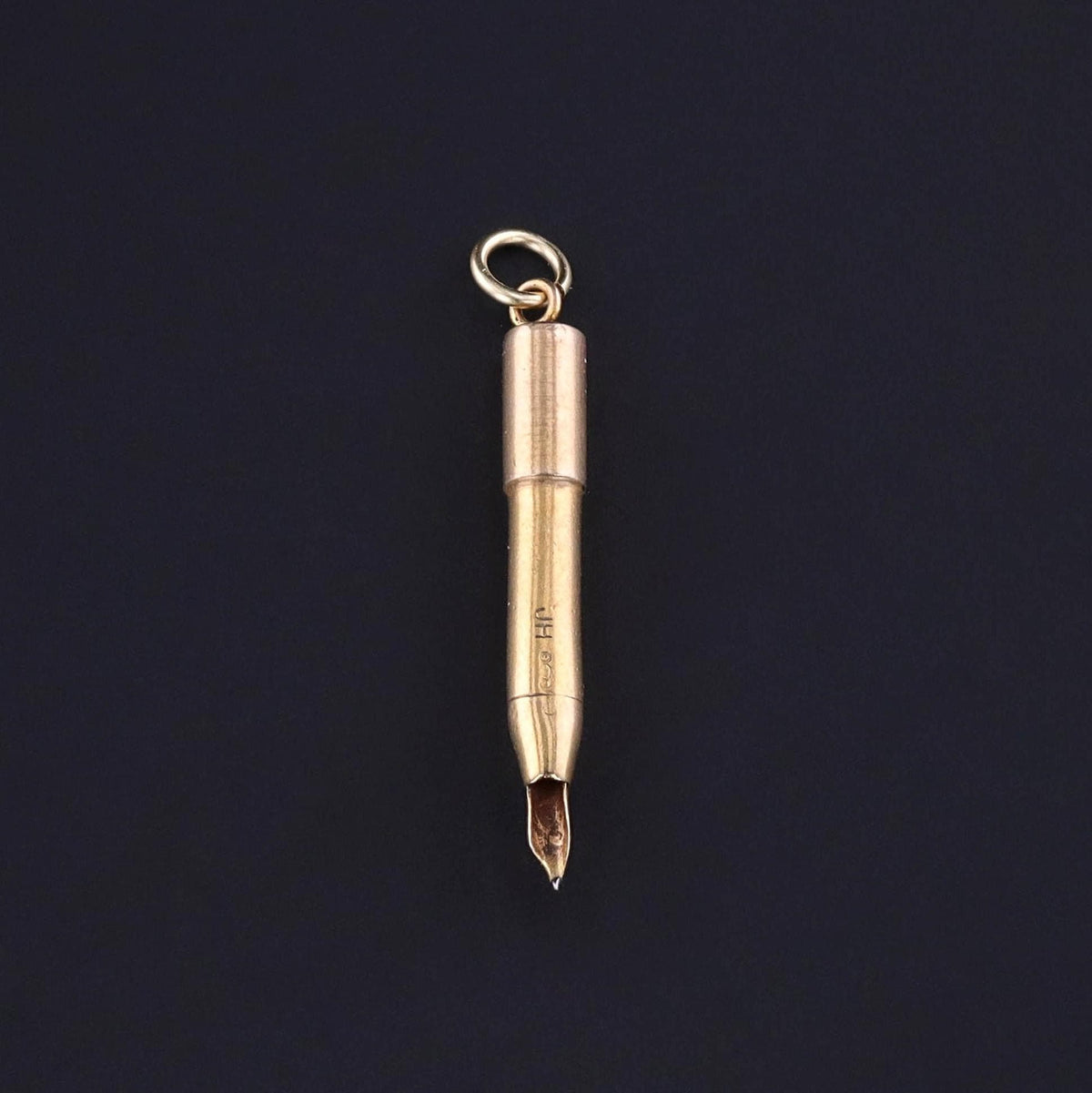 Antique Fountain Pen Charm of 9ct Gold - Trademark Antiques