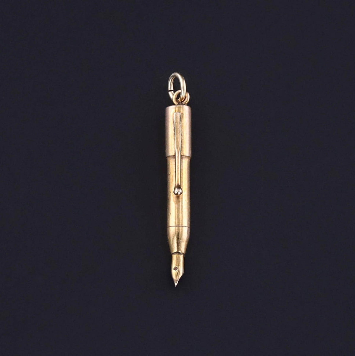 Antique Fountain Pen Charm of 9ct Gold - Trademark Antiques