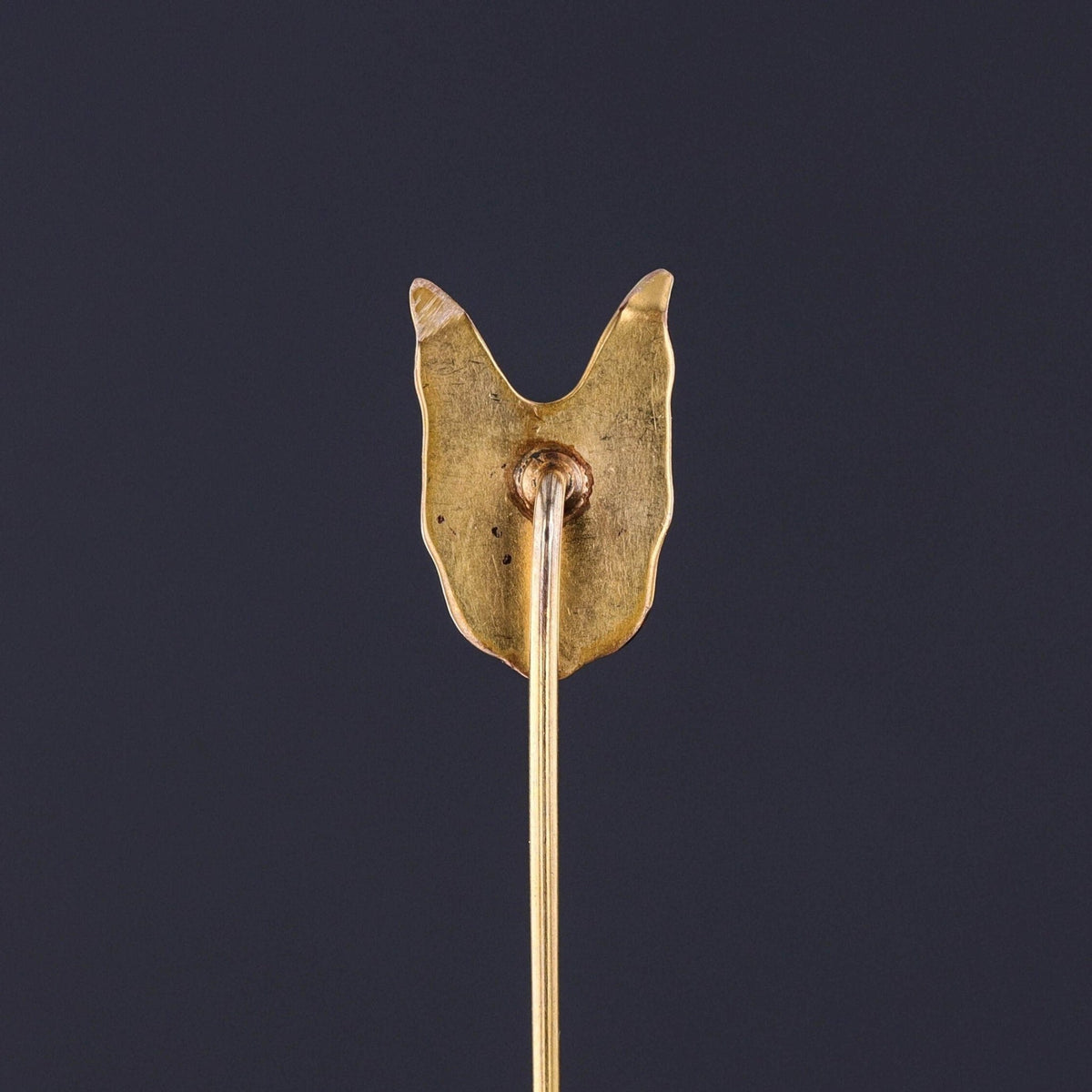 Antique French Bulldog Stickpin of 10k Gold - Trademark Antiques