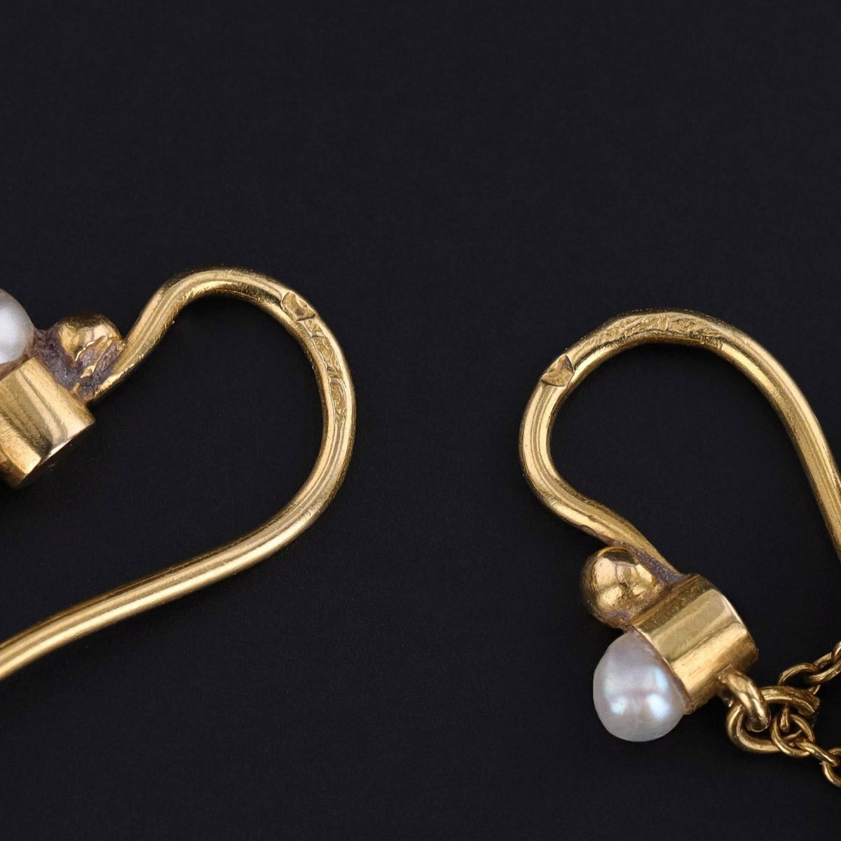 Antique French Enamel Flower Earrings of 18k Gold - Trademark Antiques