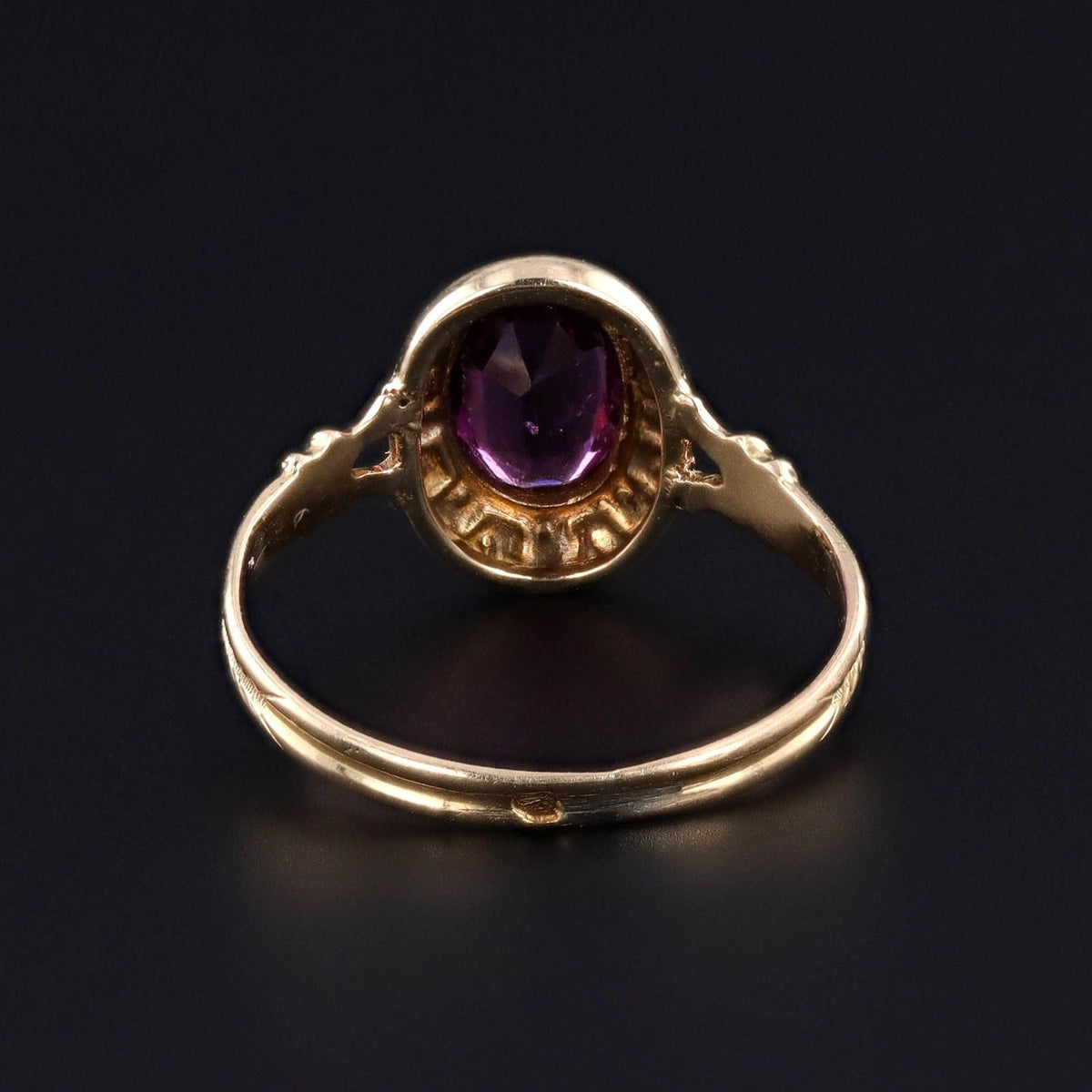 Antique French Garnet Ring of 18k Gold - Trademark Antiques