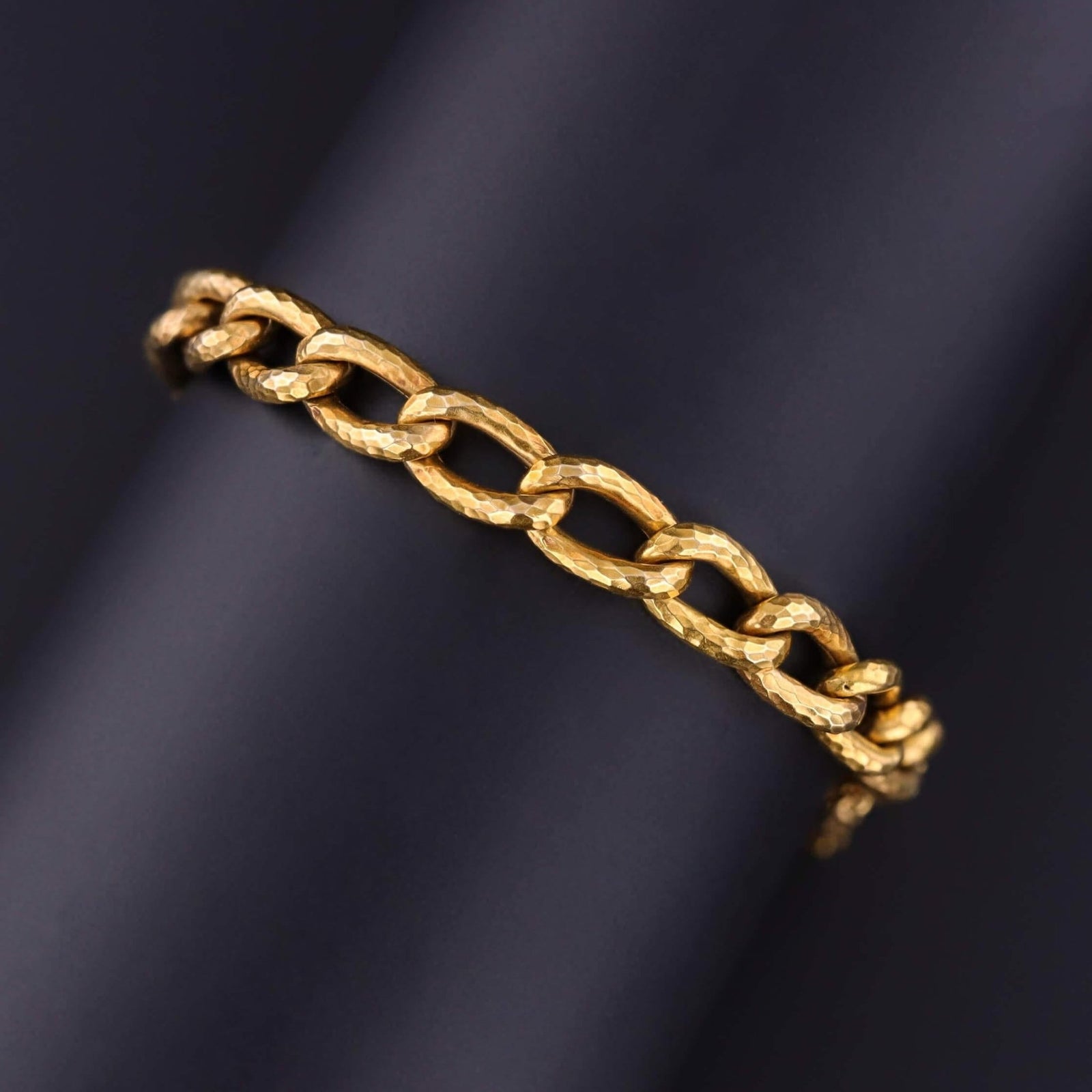 Antique French Hand Hammered Bracelet of 18k Gold - Trademark Antiques