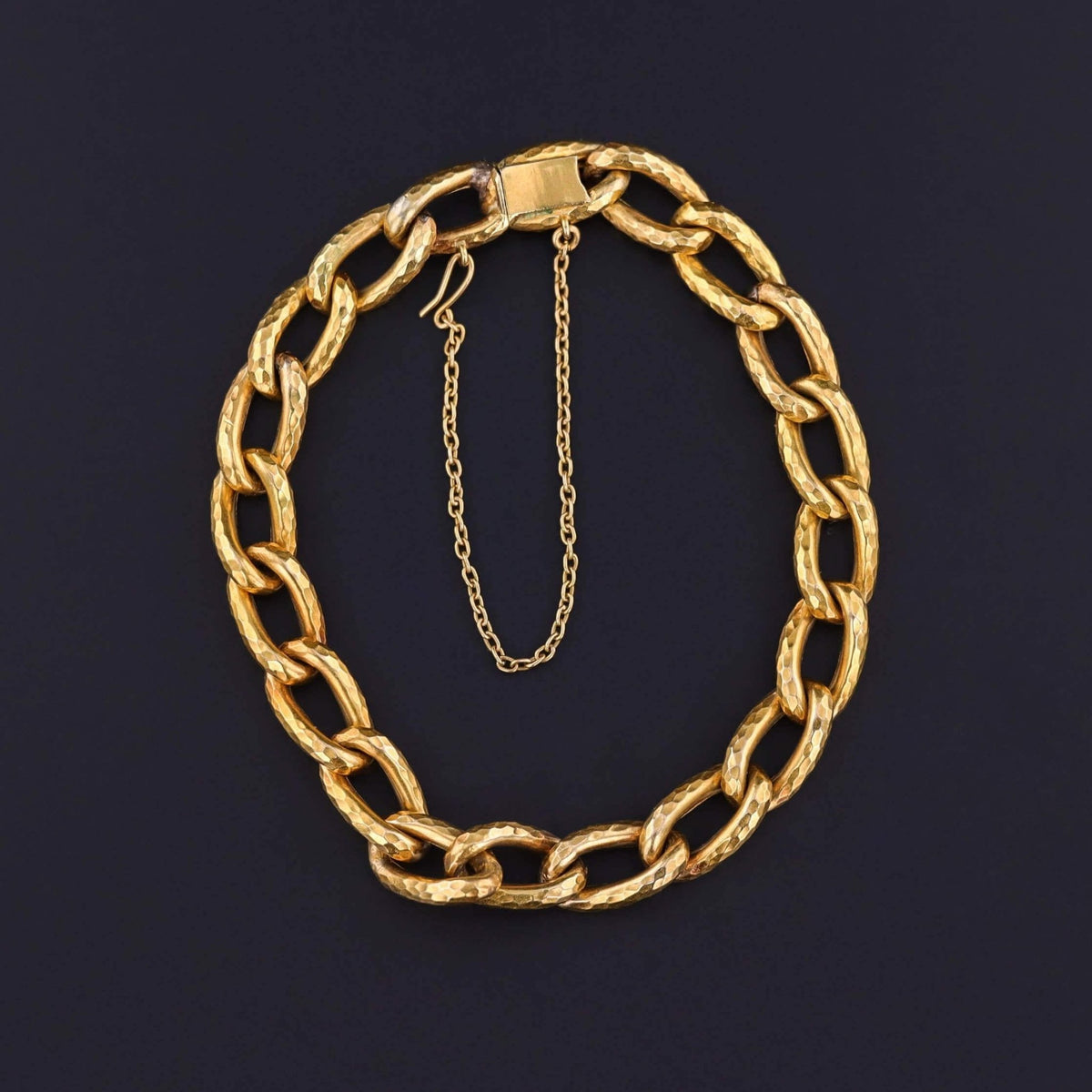 Antique French Hand Hammered Bracelet of 18k Gold - Trademark Antiques